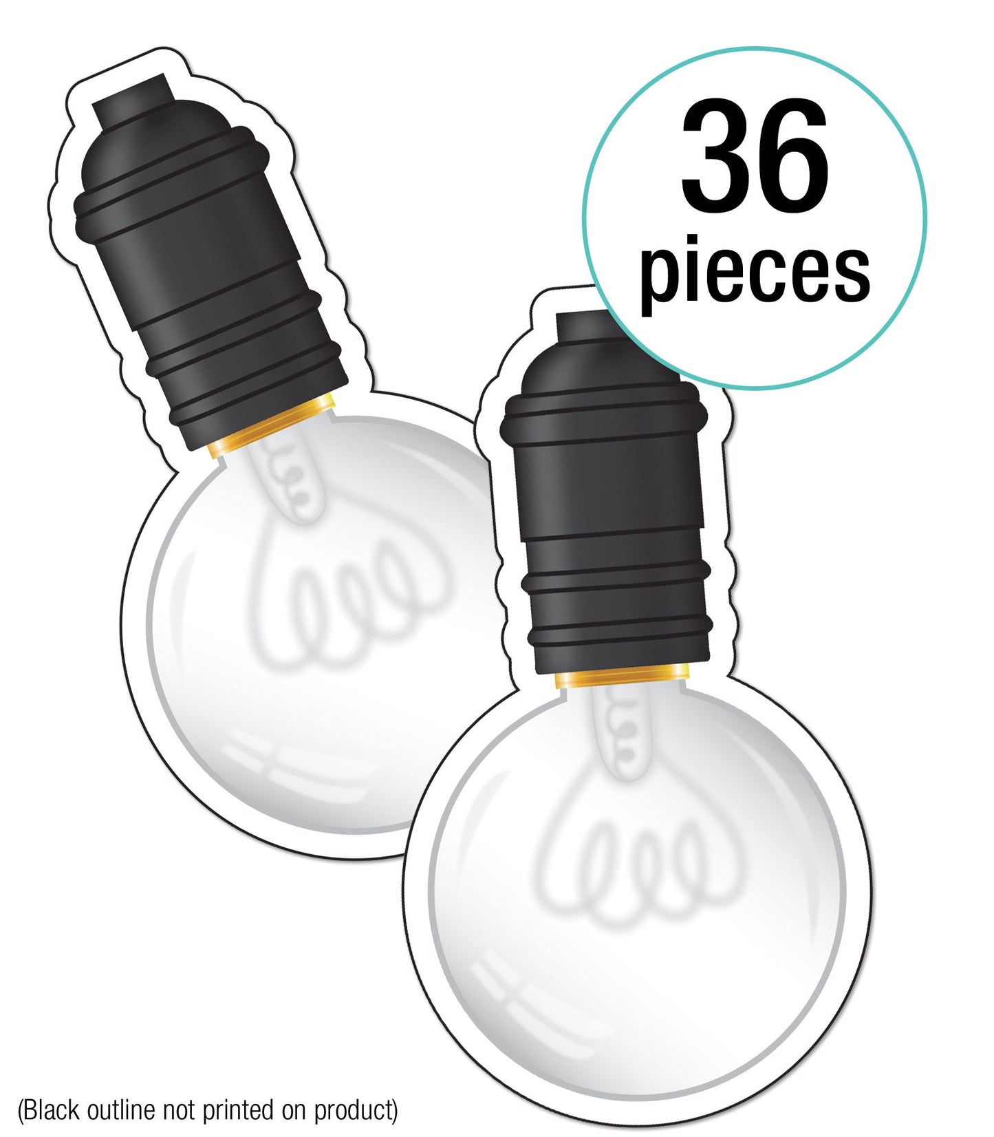 Industrial Chic Light Bulbs Cut-Outs