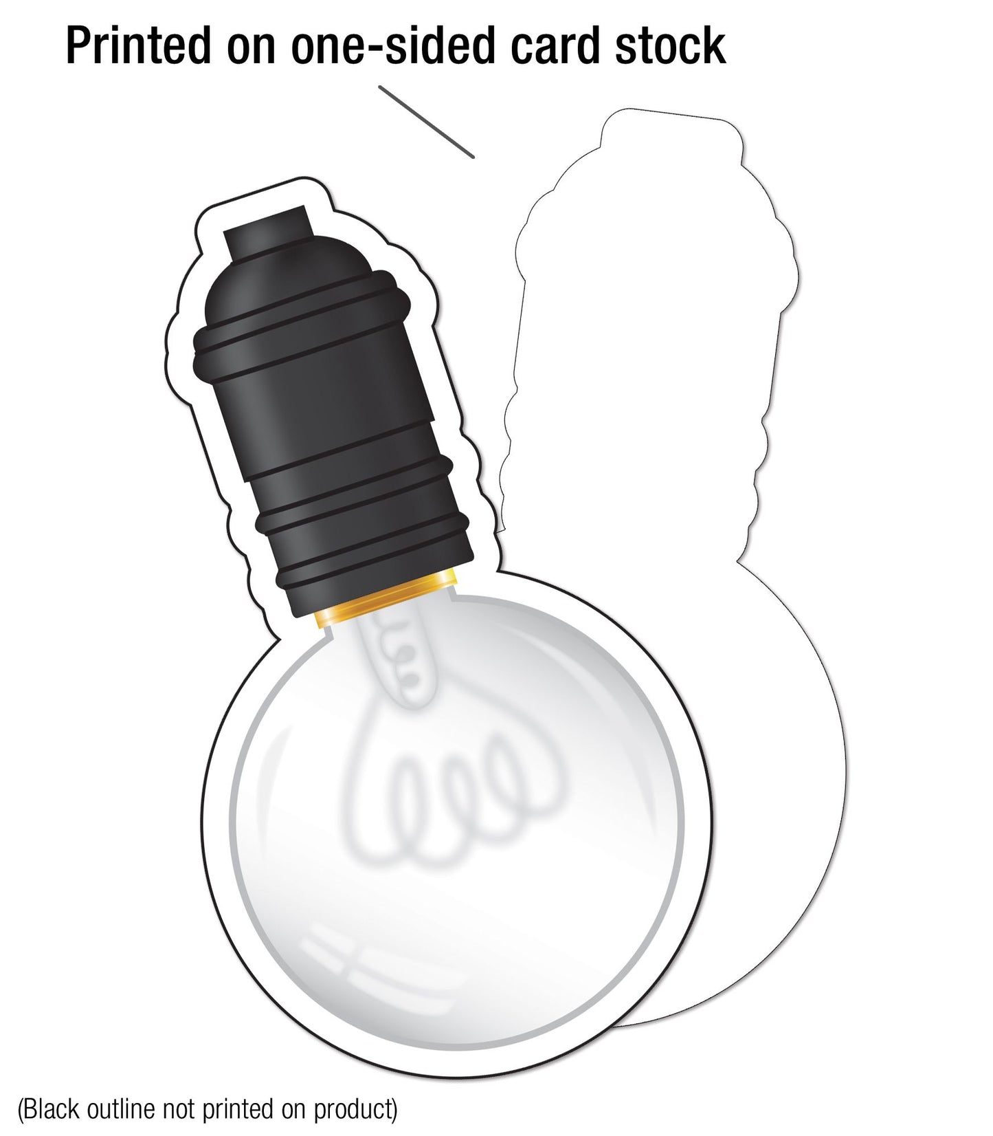 Industrial Chic Light Bulbs Cut-Outs