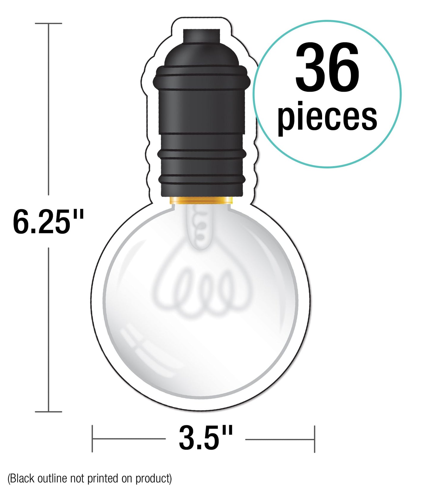 Industrial Chic Light Bulbs Cut-Outs