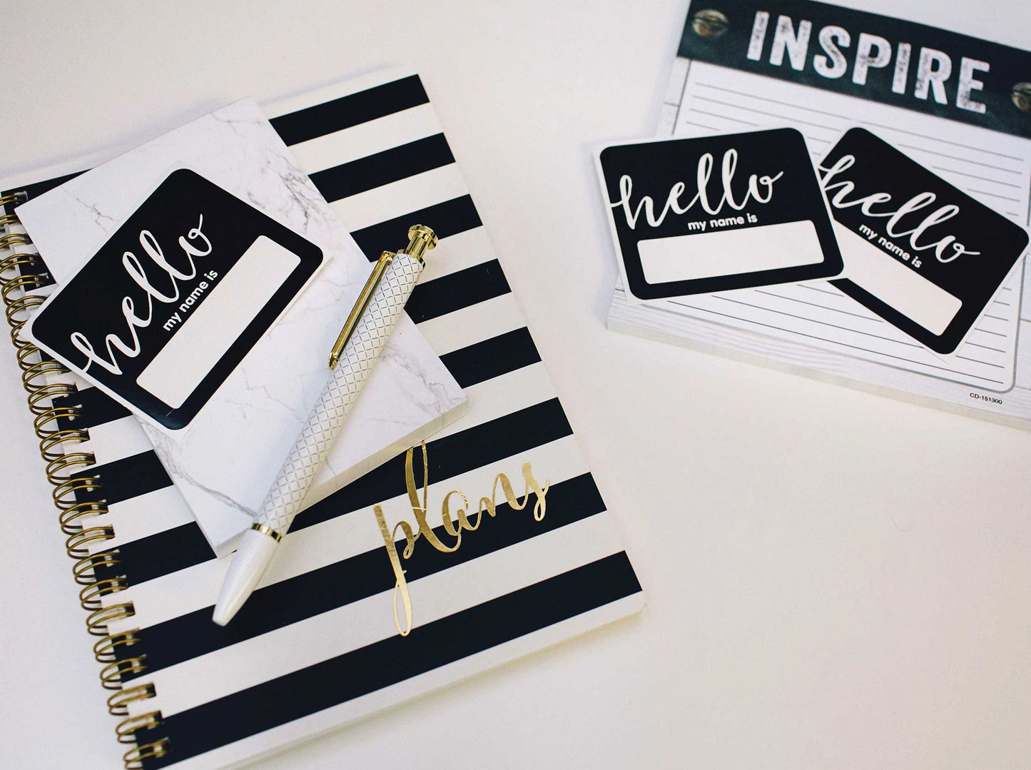 Industrial Chic Hello Name Tags