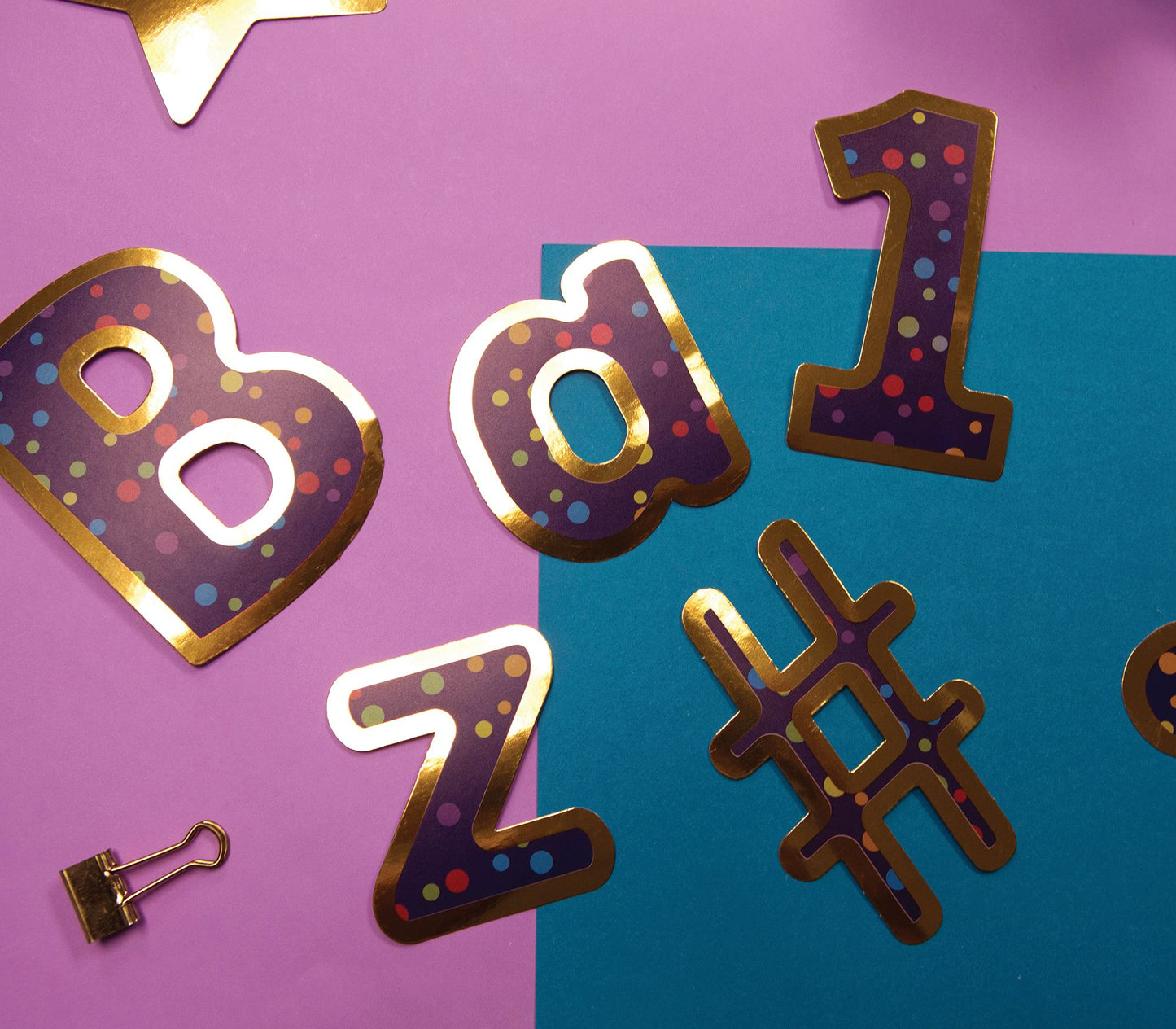 Sparkle and Shine Rainbow Confetti EZ Letters