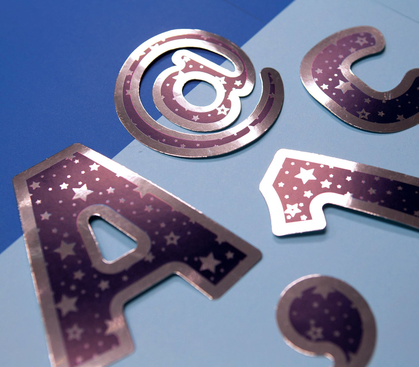 Sparkle and Shine Navy with Silver Stars EZ Letters