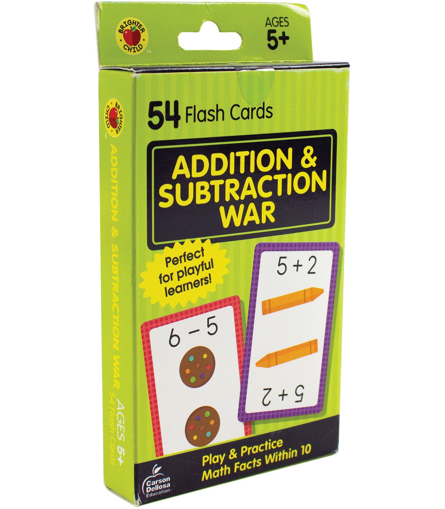 Addition & Subtraction War: 54 Flash Cards