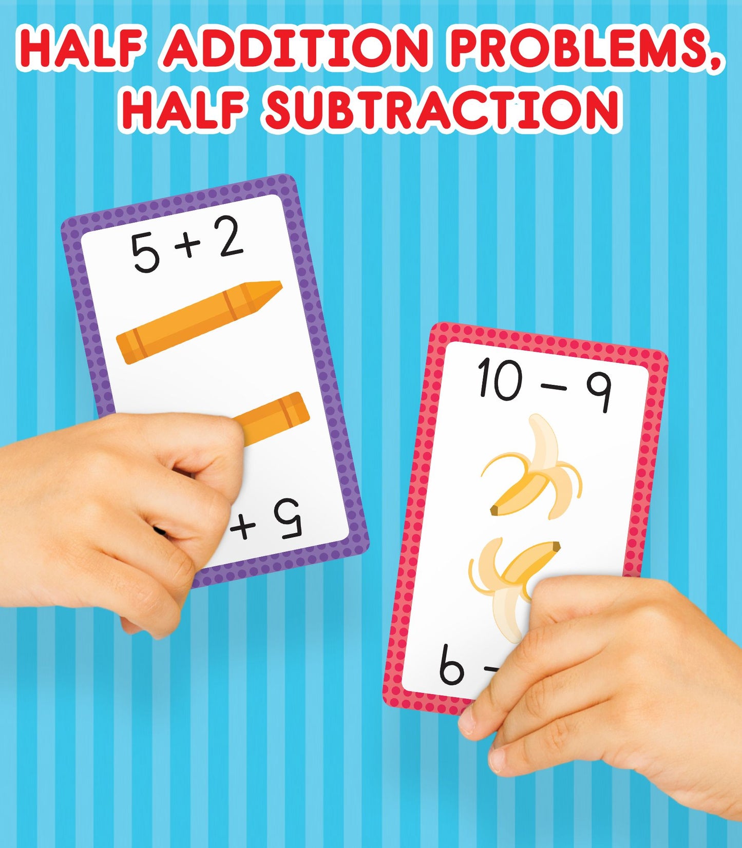 Addition & Subtraction War: 54 Flash Cards