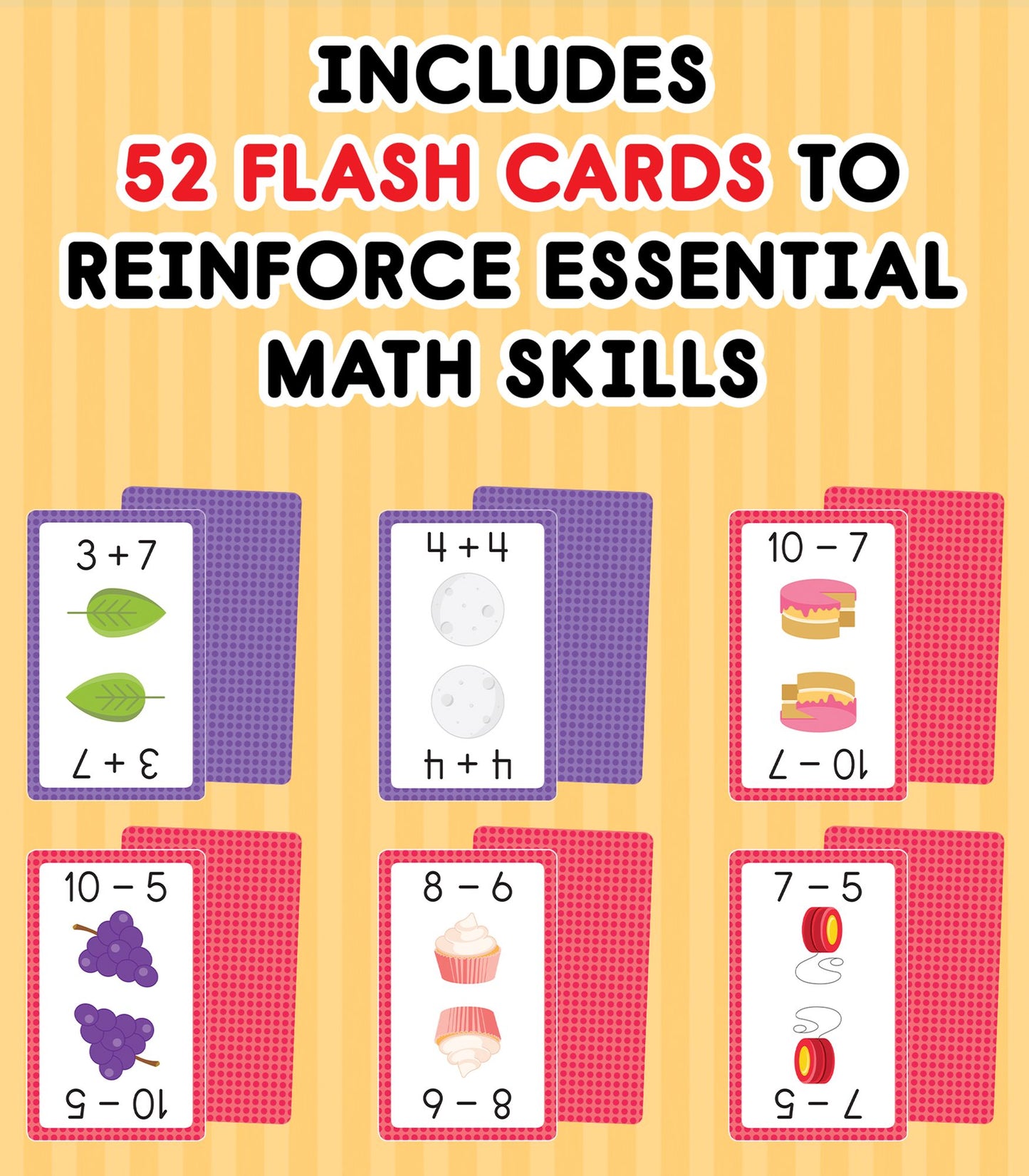 Addition & Subtraction War: 54 Flash Cards