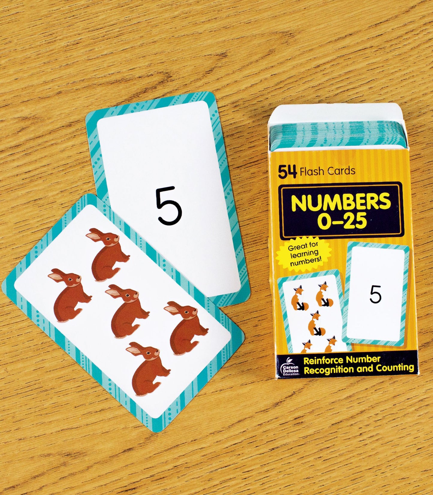 Numbers 0-25: 54 Flash Cards