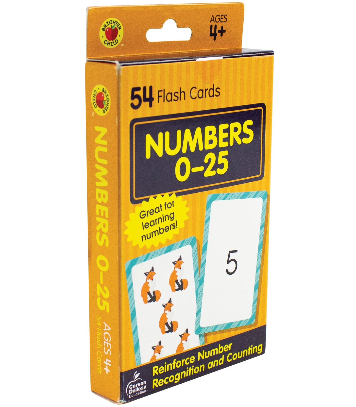Numbers 0-25: 54 Flash Cards