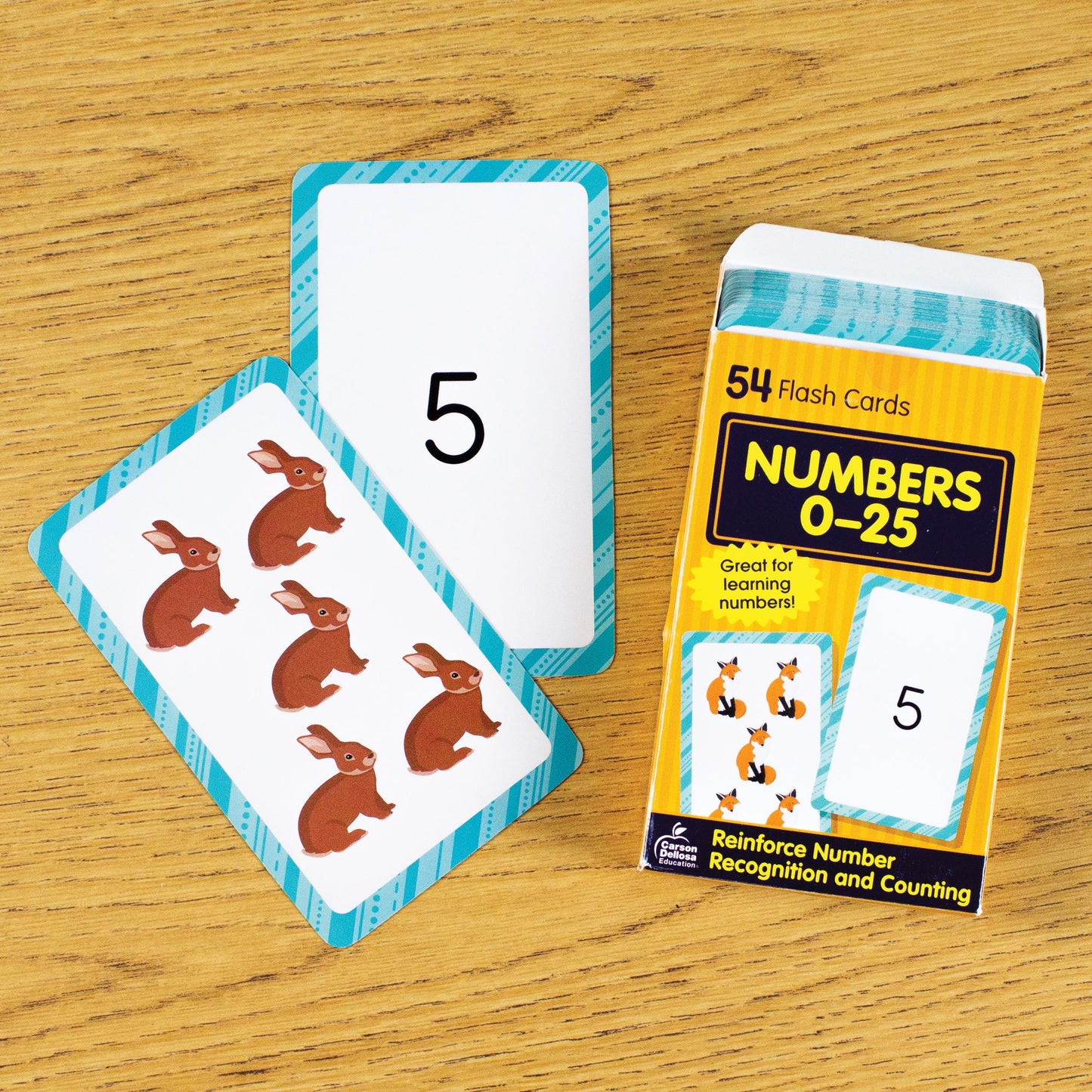 Numbers 0-25: 54 Flash Cards