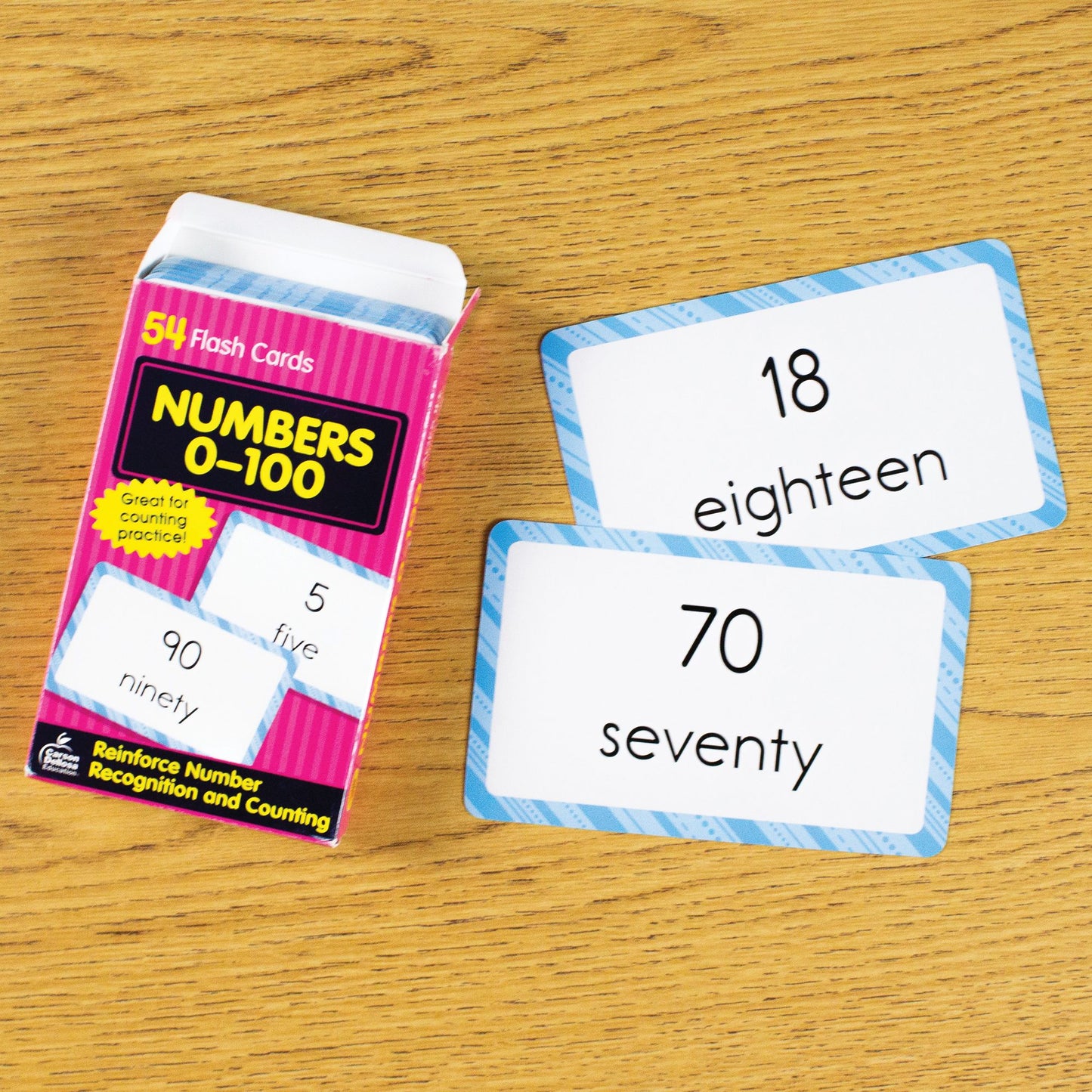 Numbers 0-100: 54 Flash Cards