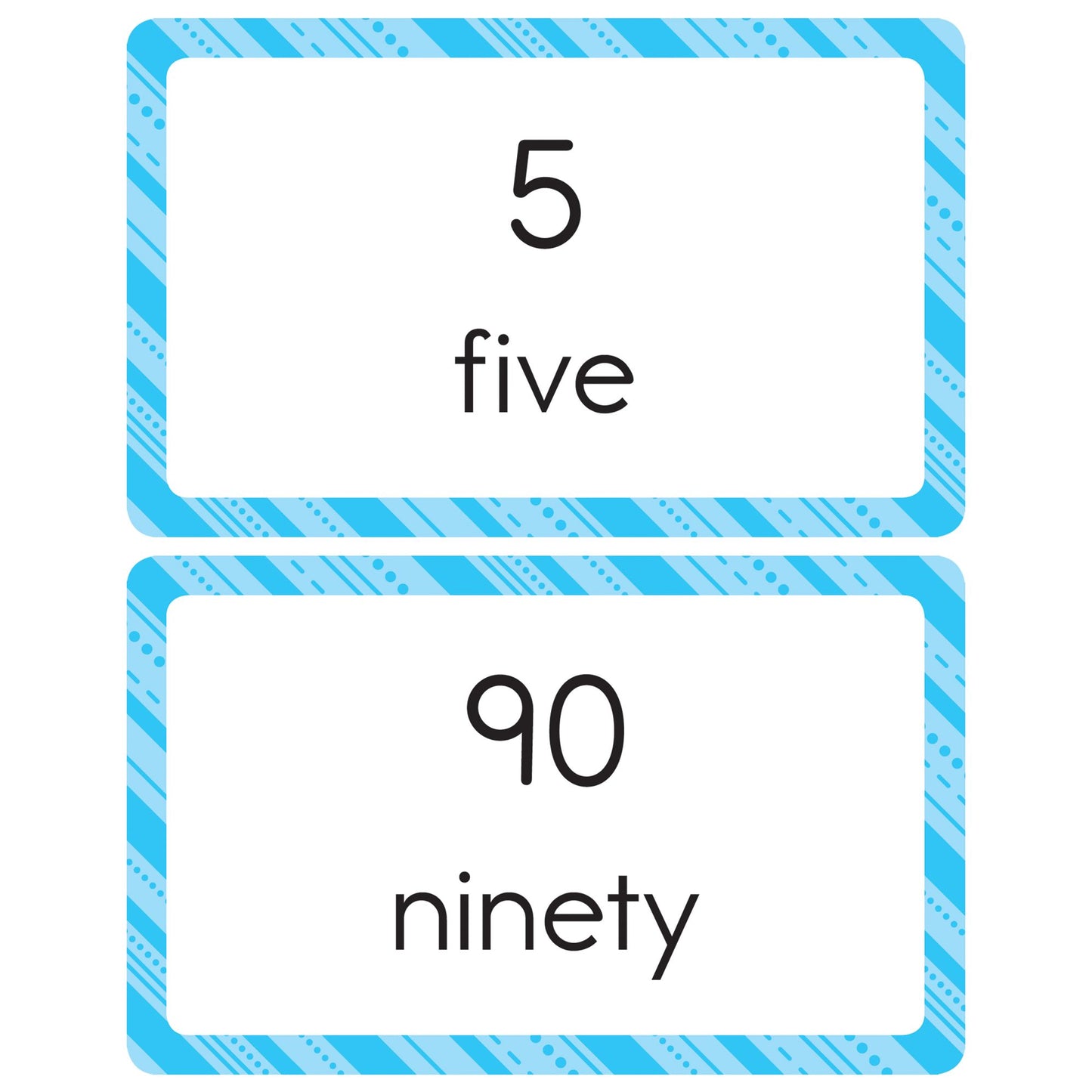 Numbers 0-100: 54 Flash Cards
