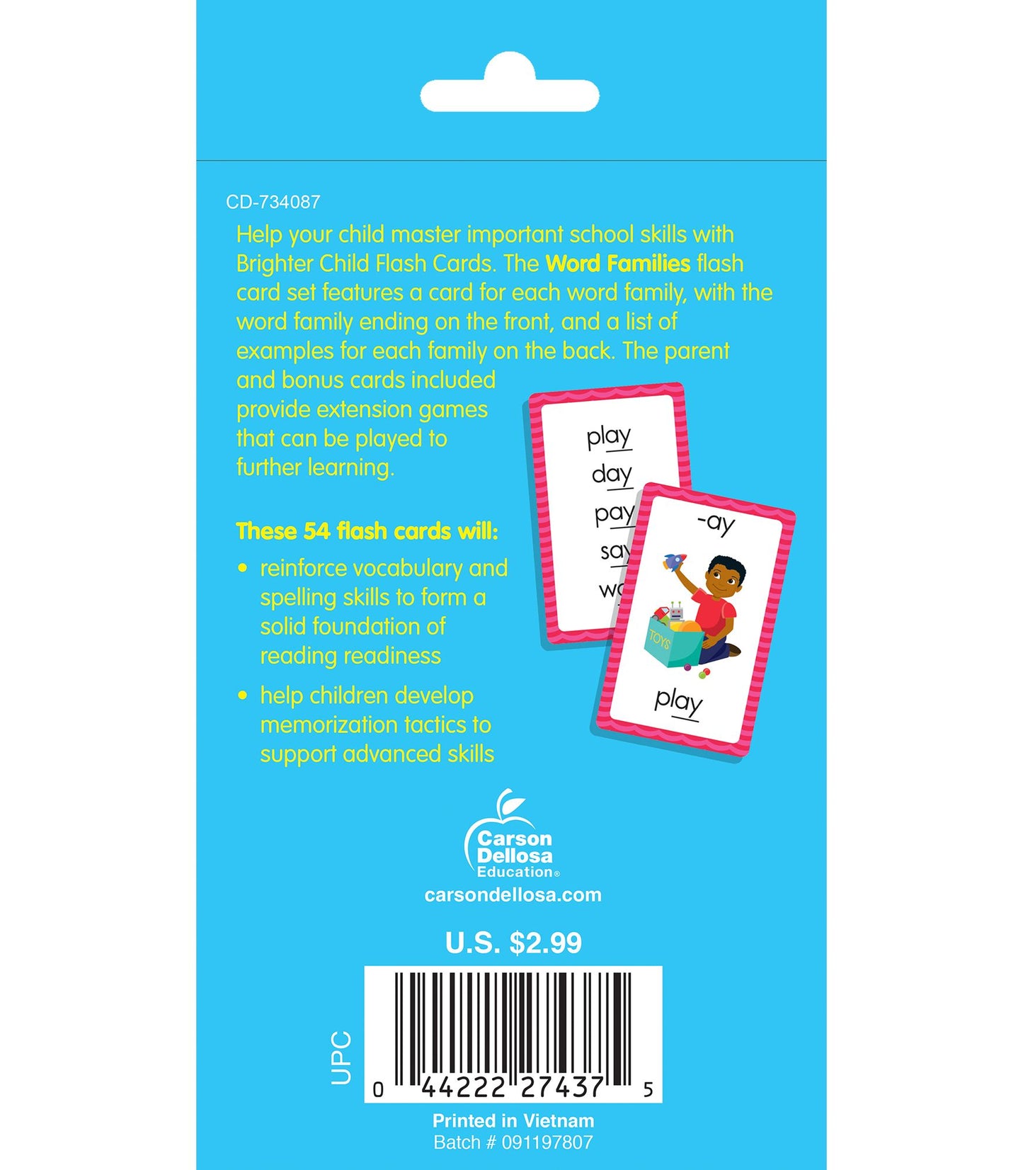 Word Families: 54 Flash Cards