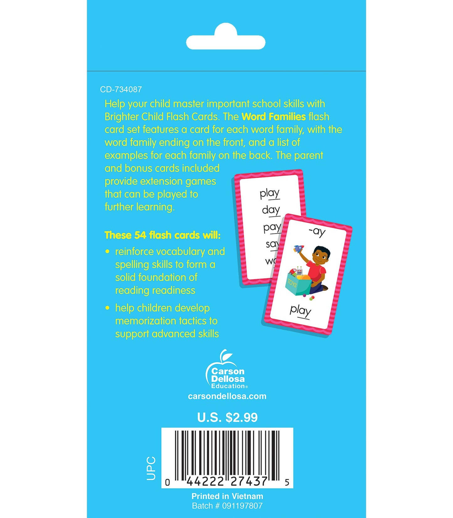 Word Families: 54 Flash Cards