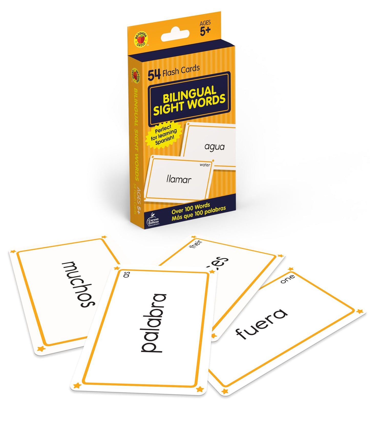 Bilingual Sight Words: 54 Flash Cards