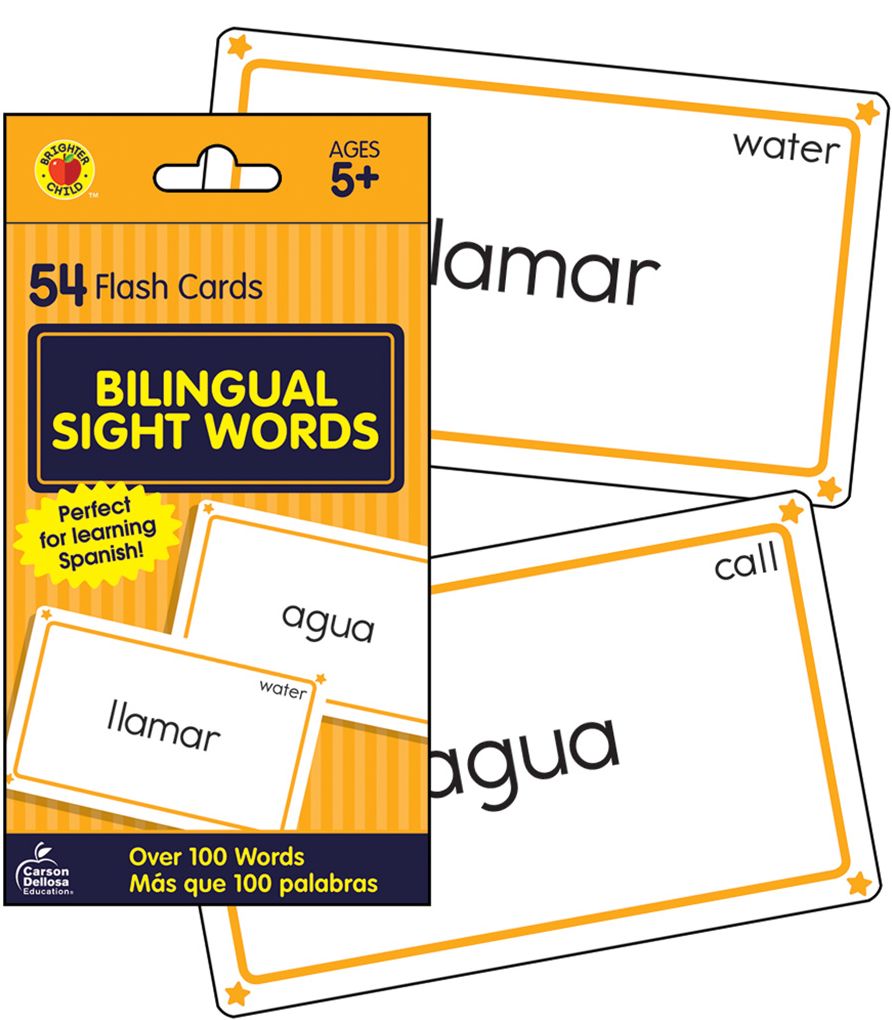 Bilingual Sight Words: 54 Flash Cards