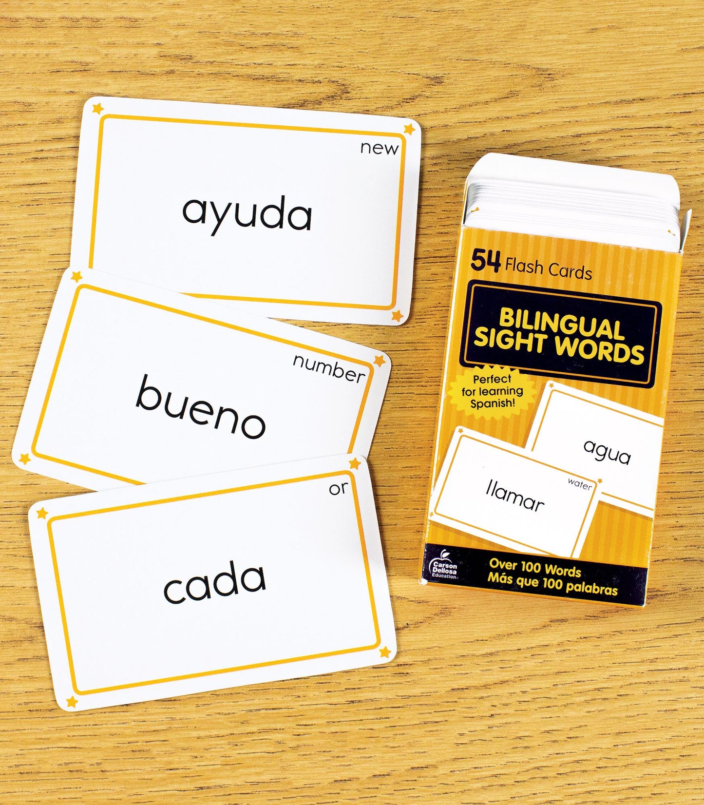 Bilingual Sight Words: 54 Flash Cards