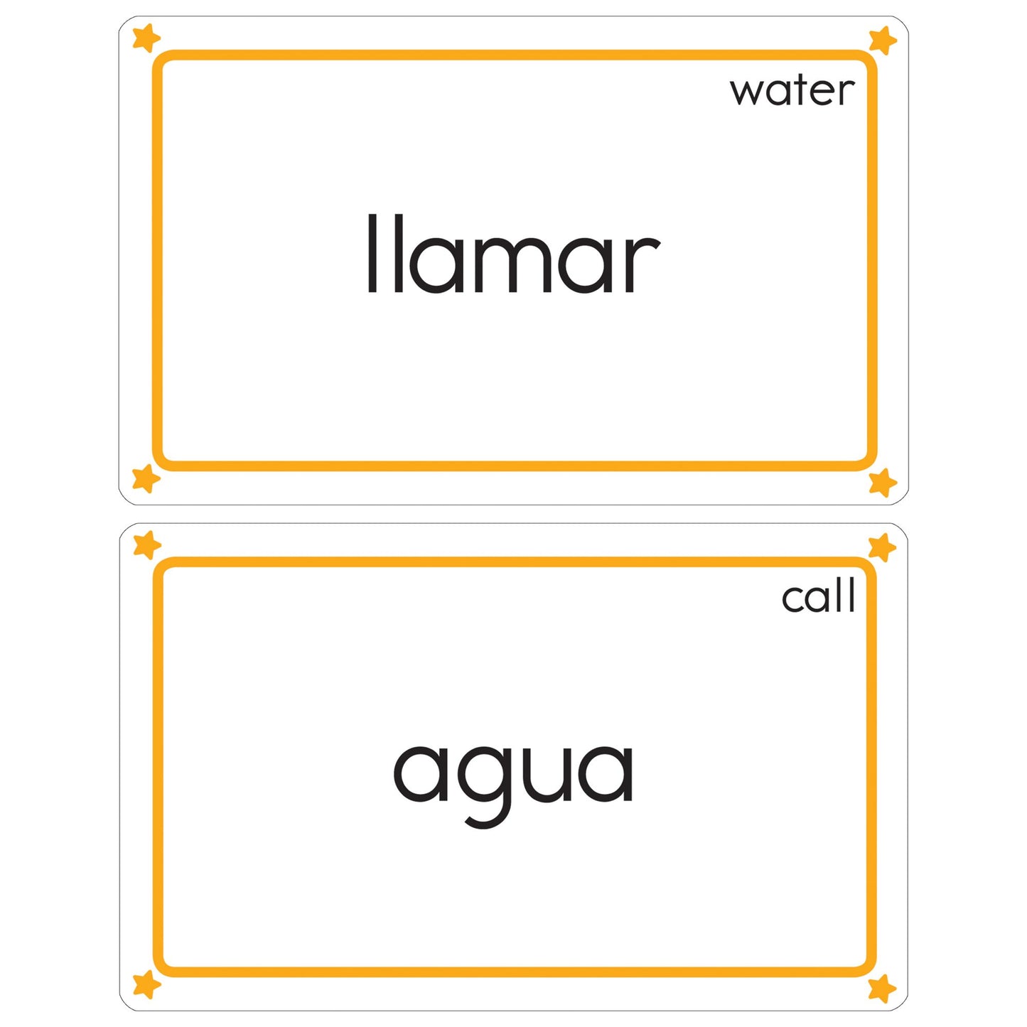 Bilingual Sight Words: 54 Flash Cards