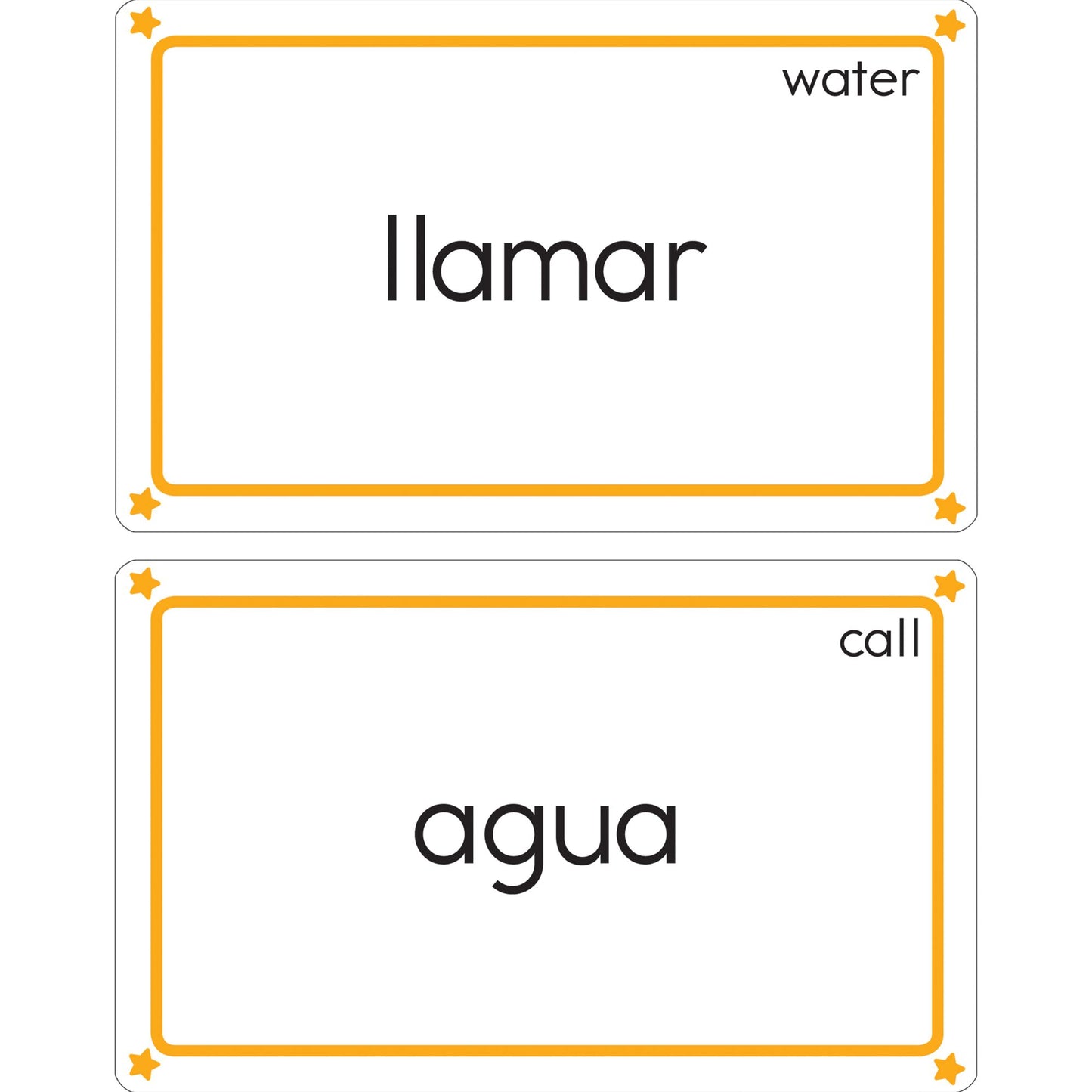 Bilingual Sight Words: 54 Flash Cards