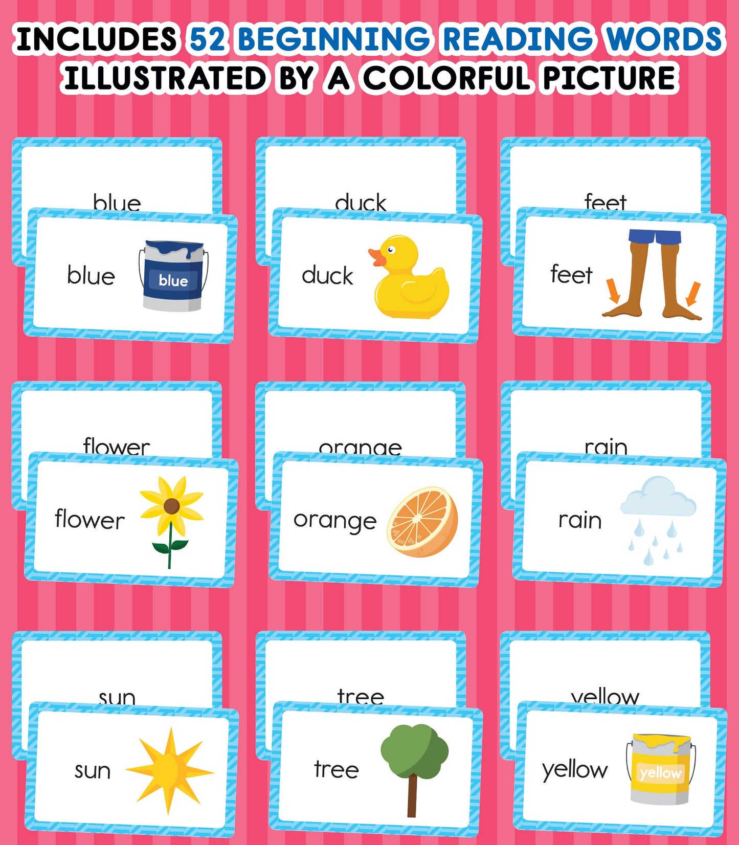 Picture Words: 54 Flash Cards