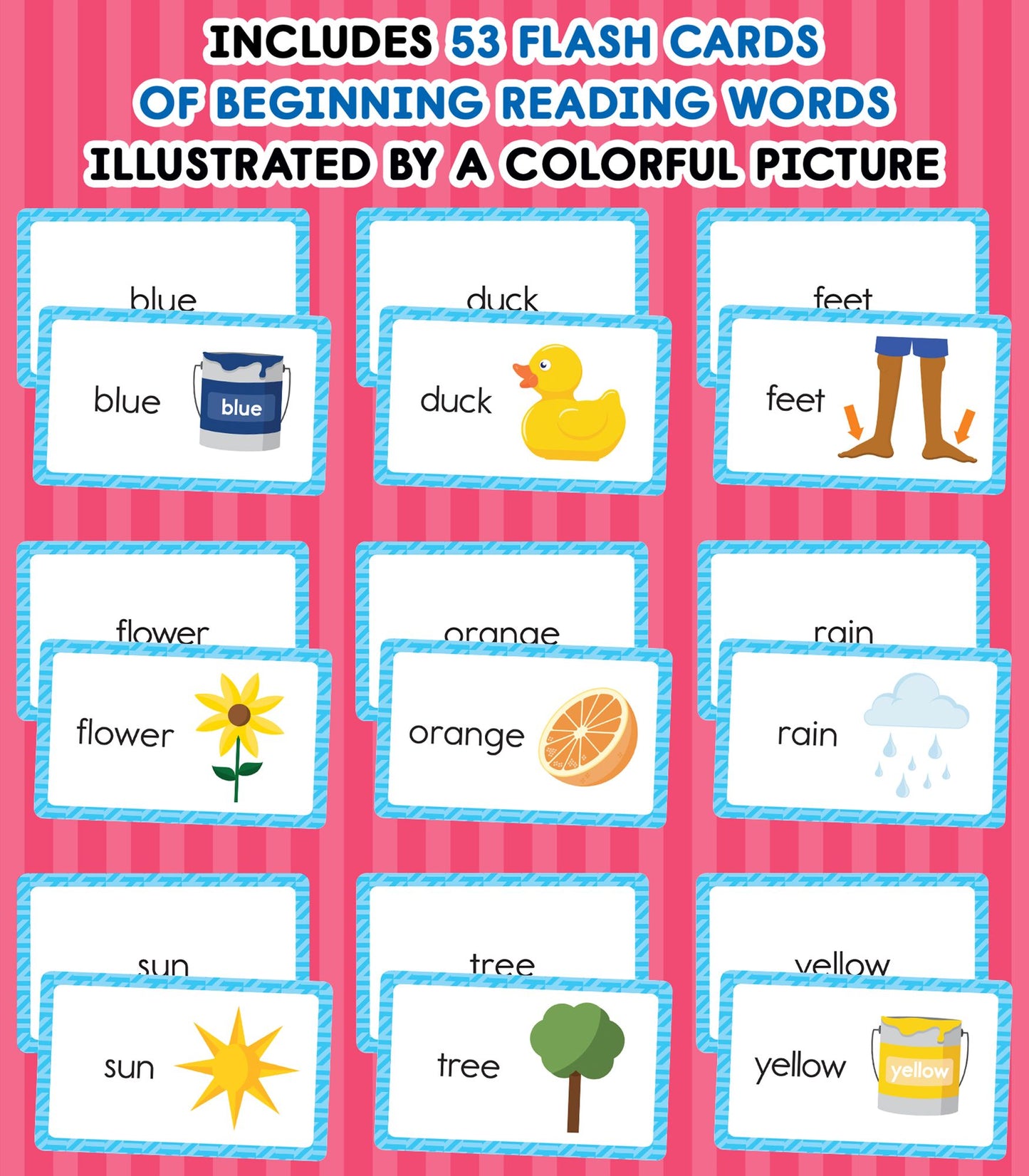 Picture Words: 54 Flash Cards