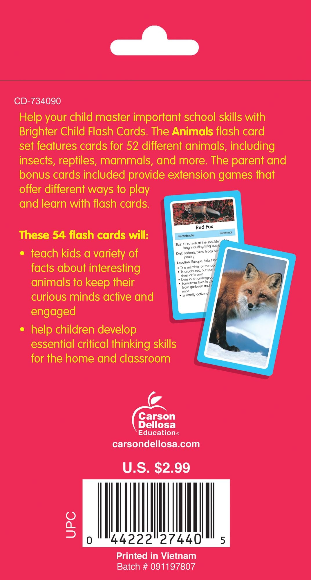 Animals: 54 Flash Cards