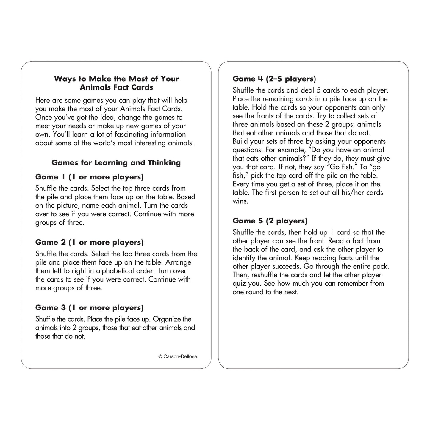 Animals: 54 Flash Cards