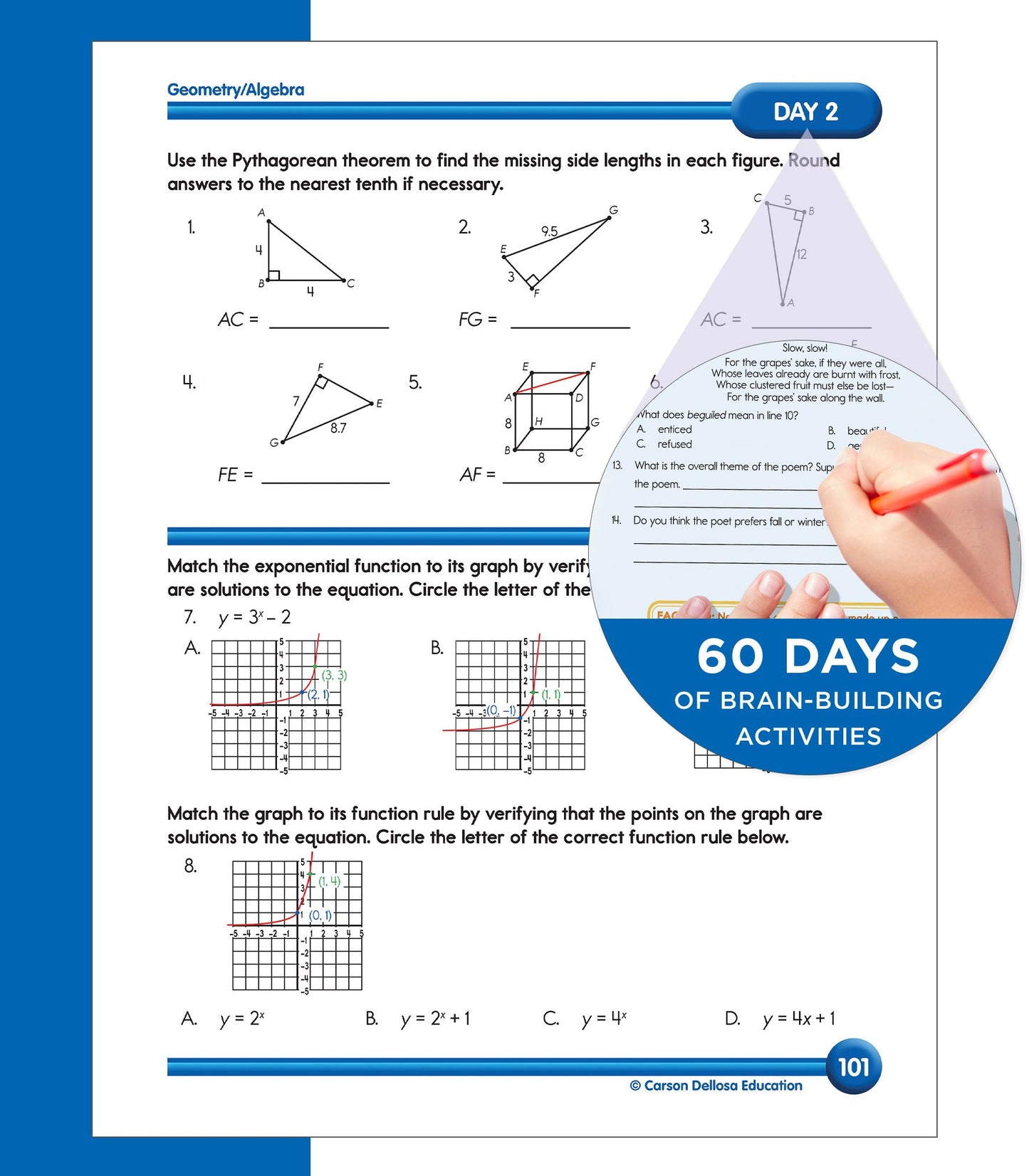 Summer Bridge Activities Grades 8 to 9
