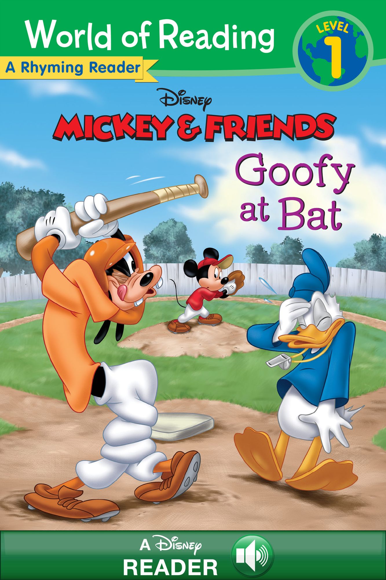 World of Reading Mickey & Friends: Goofy at Bat: A Rhyming Reader (Level 1)
