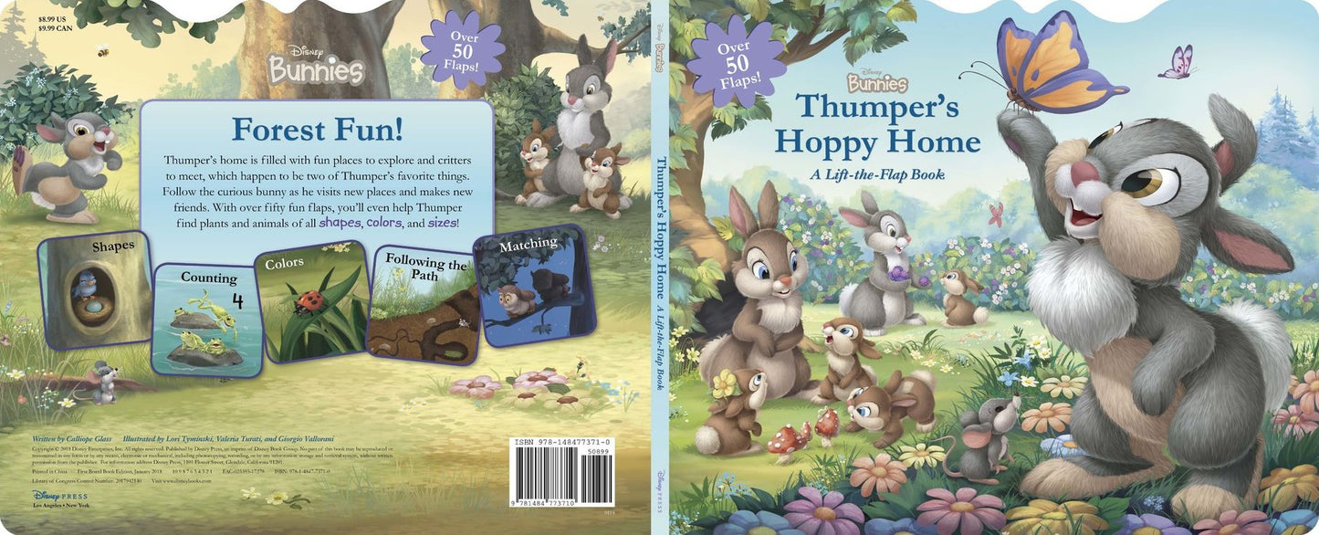 Disney Bunnies Thumper's Hoppy Home: A Lift-the-Flap Board Book
