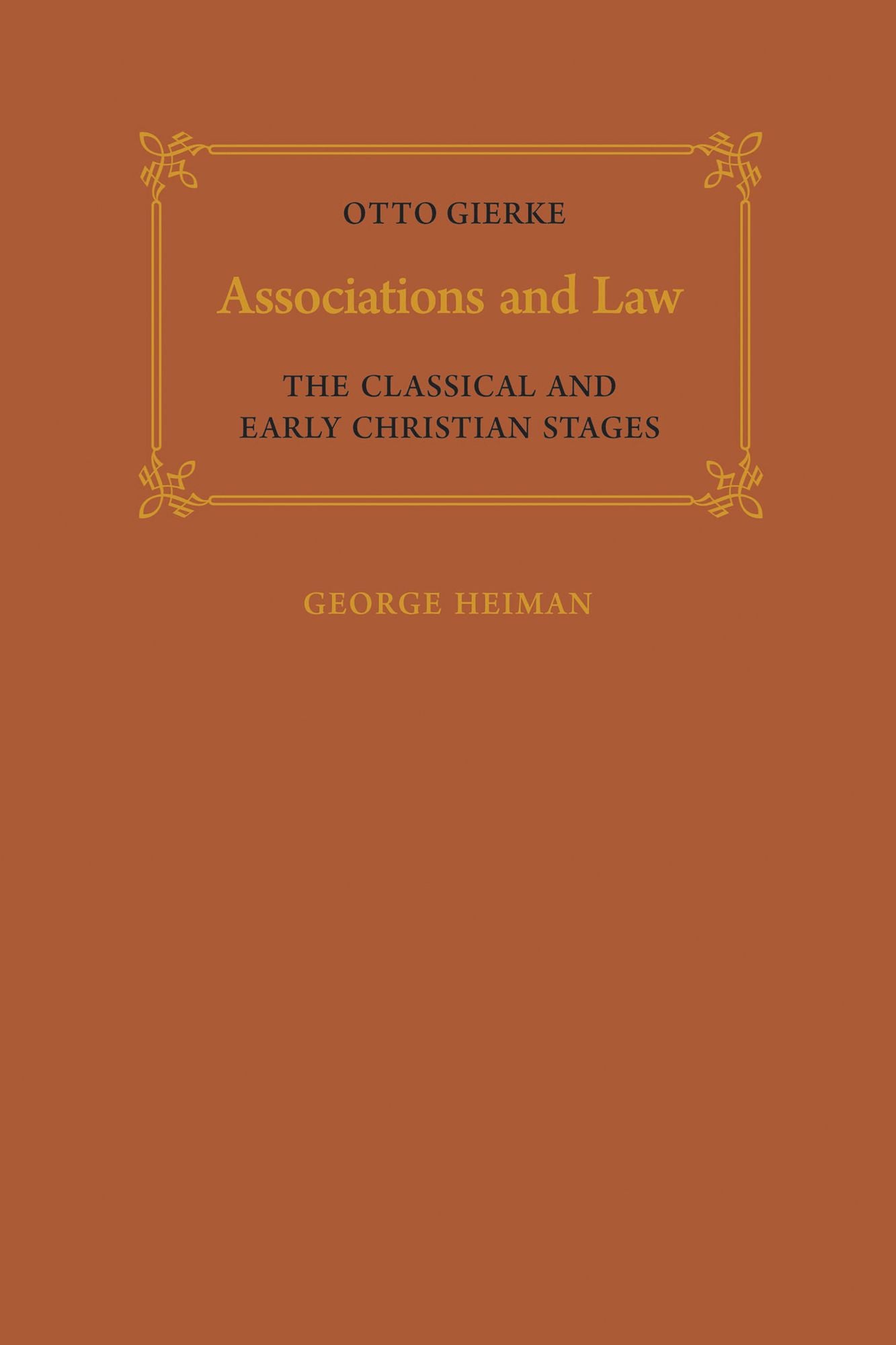 Associations and Law: The Classical and Early Christian Stages