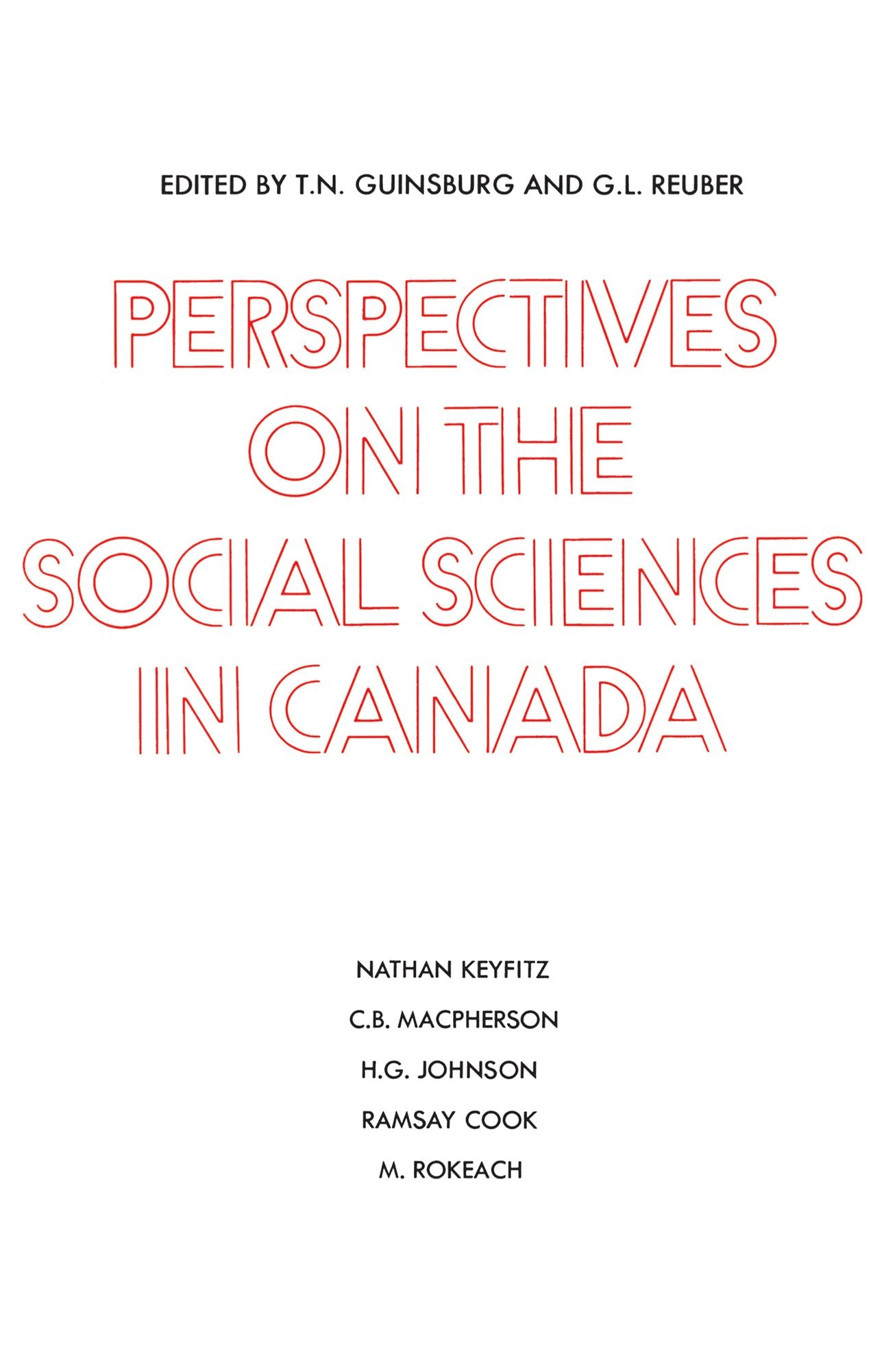 Perspectives on the Social Sciences in Canada