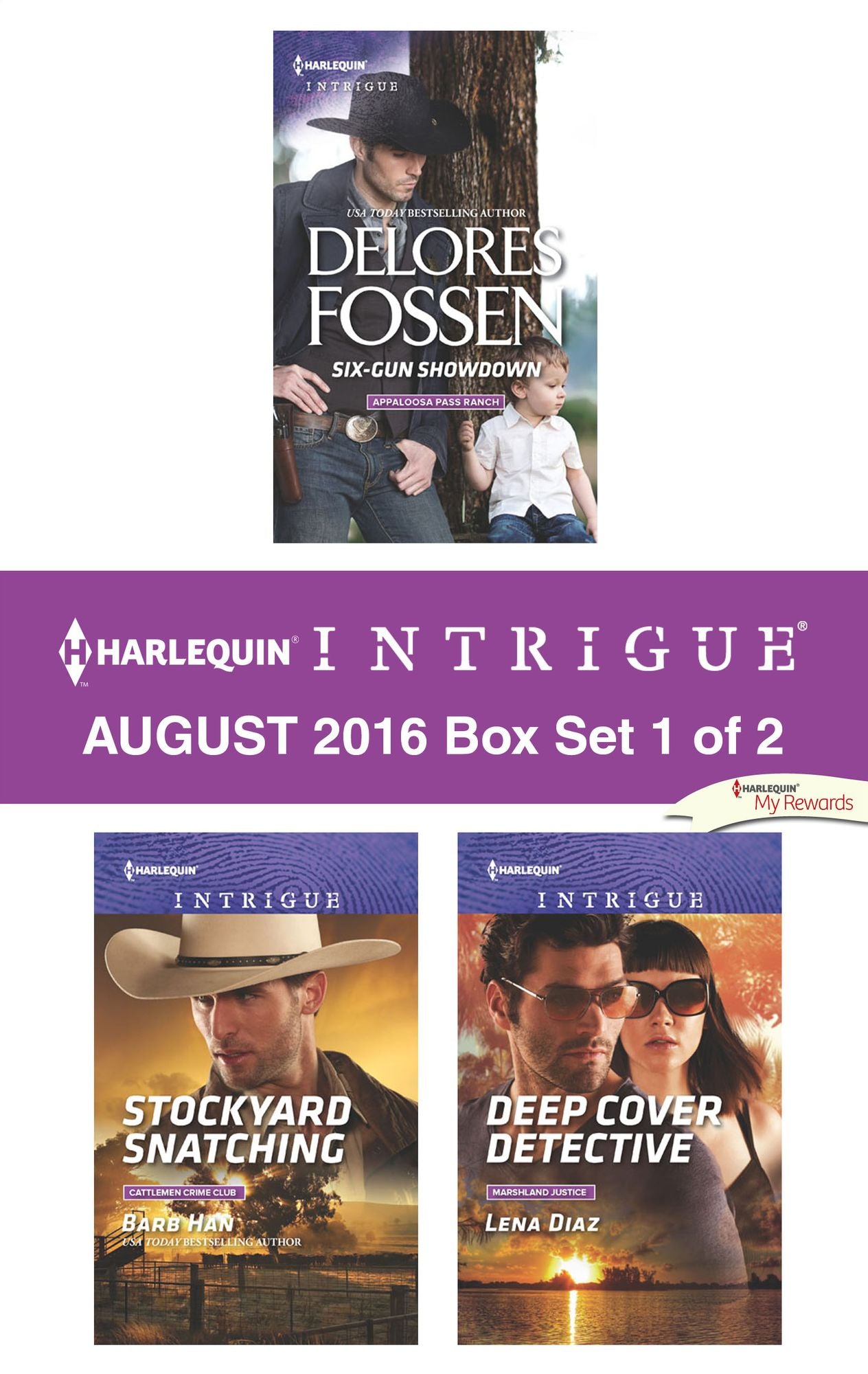 Harlequin Intrigue August 2016 - Box Set 1 of 2: Six-Gun ShowdownStockyard SnatchingDeep Cover Detective