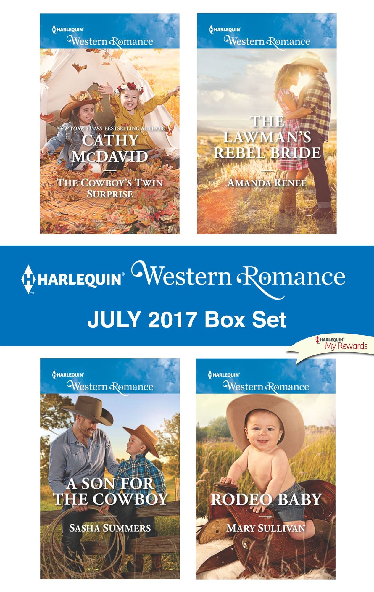 Harlequin Western Romance July 2017 Box Set: The Cowboy's Twin SurpriseA Son for the CowboyThe Lawman's Rebel BrideRodeo Baby