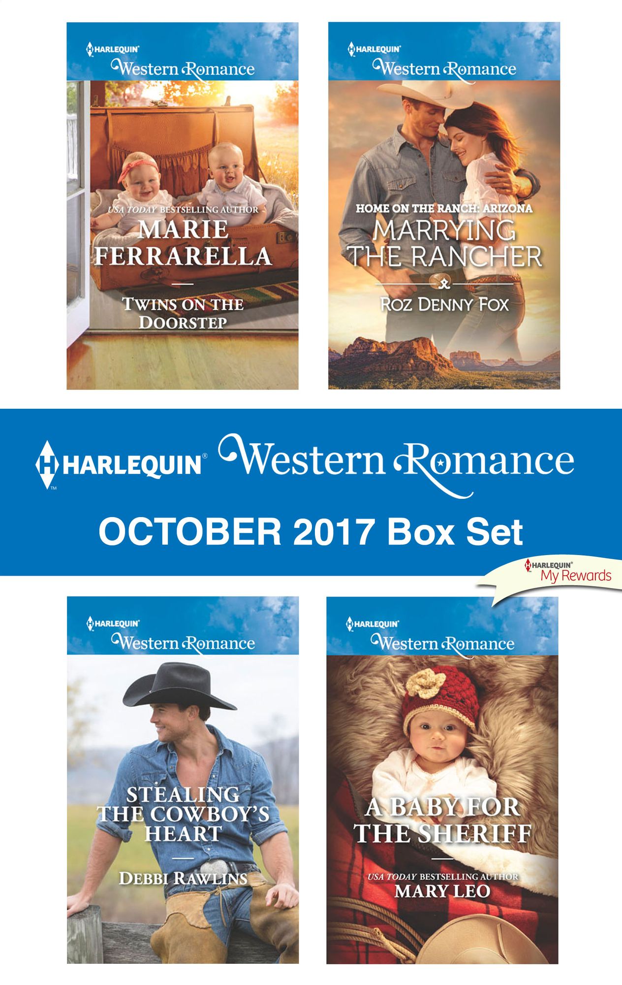 Harlequin Western Romance October 2017 Box Set: Twins on the DoorstepStealing the Cowboy's HeartMarrying the RancherA Baby for the Sheriff