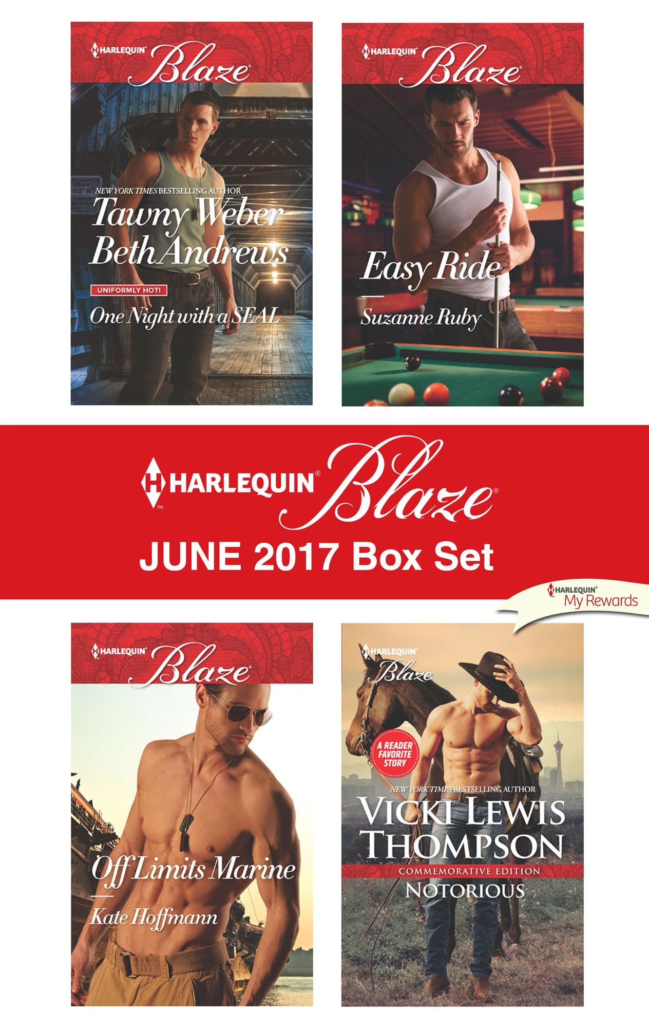 Harlequin Blaze June 2017 Box Set: One Night with a SEALOff Limits MarineEasy RideNotorious
