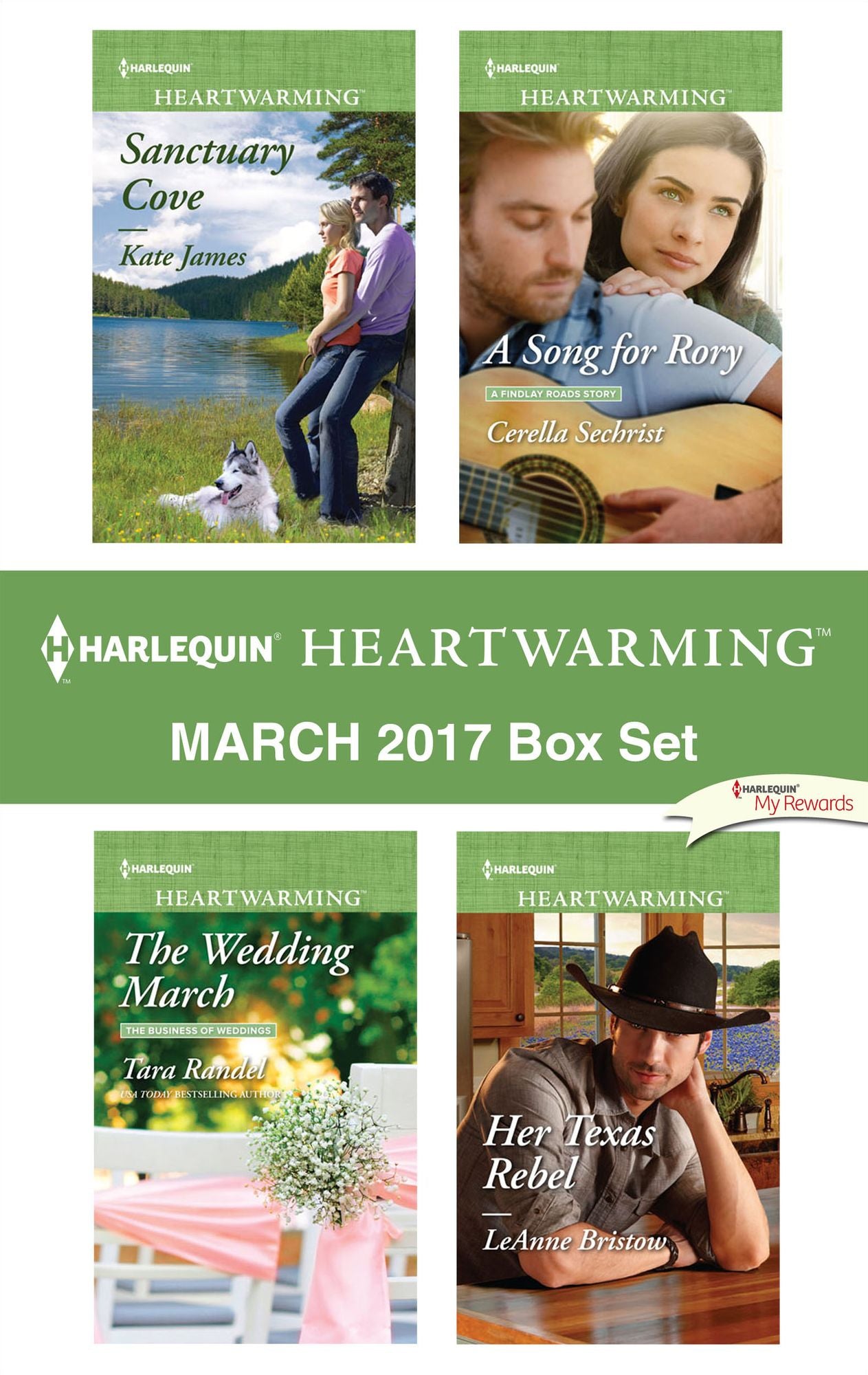 Harlequin Heartwarming March 2017 Box Set: Sanctuary CoveThe Wedding MarchA Song for RoryHer Texas Rebel
