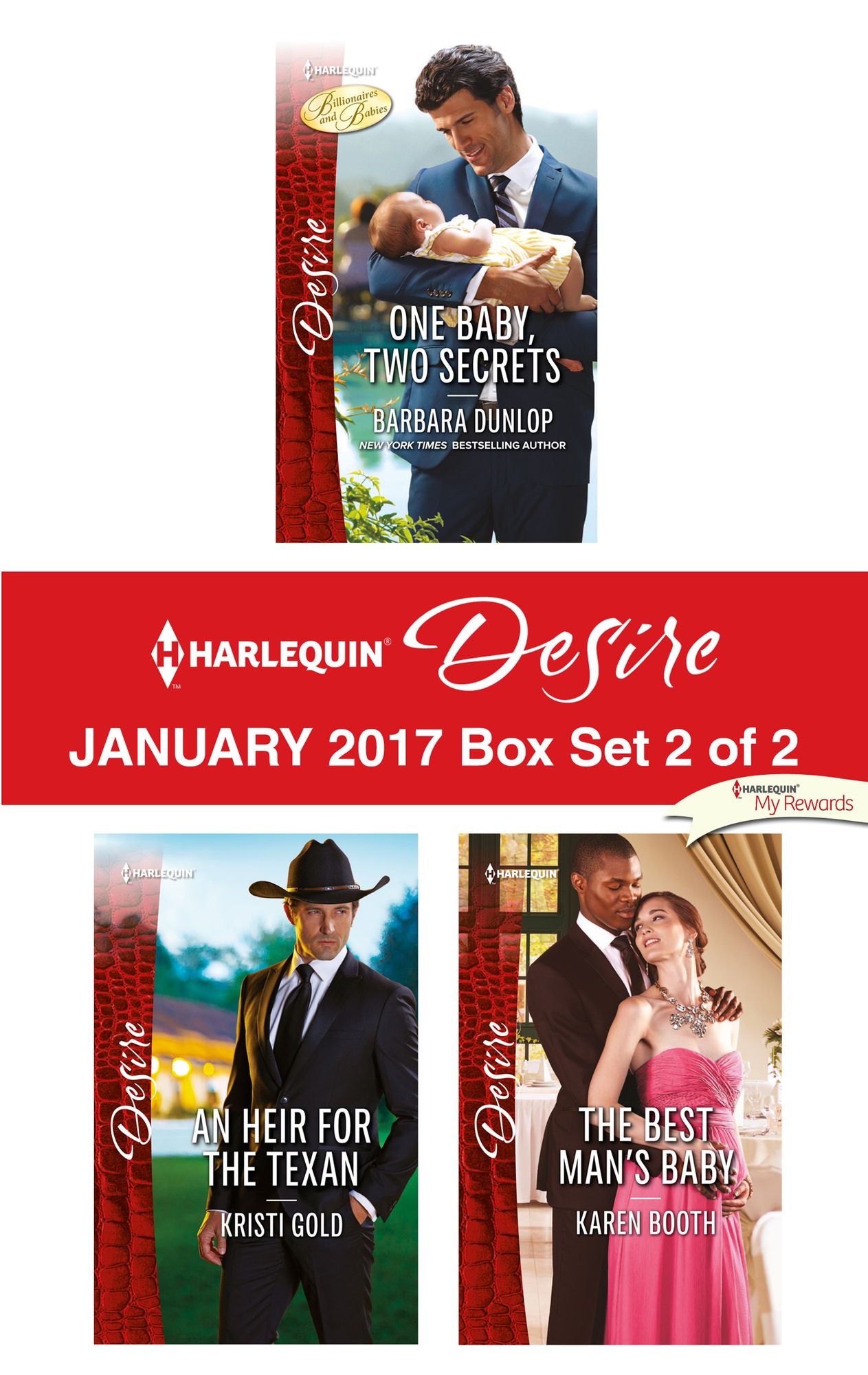 Harlequin Desire January 2017 - Box Set 2 of 2: One Baby, Two SecretsAn Heir for the TexanThe Best Man's Baby