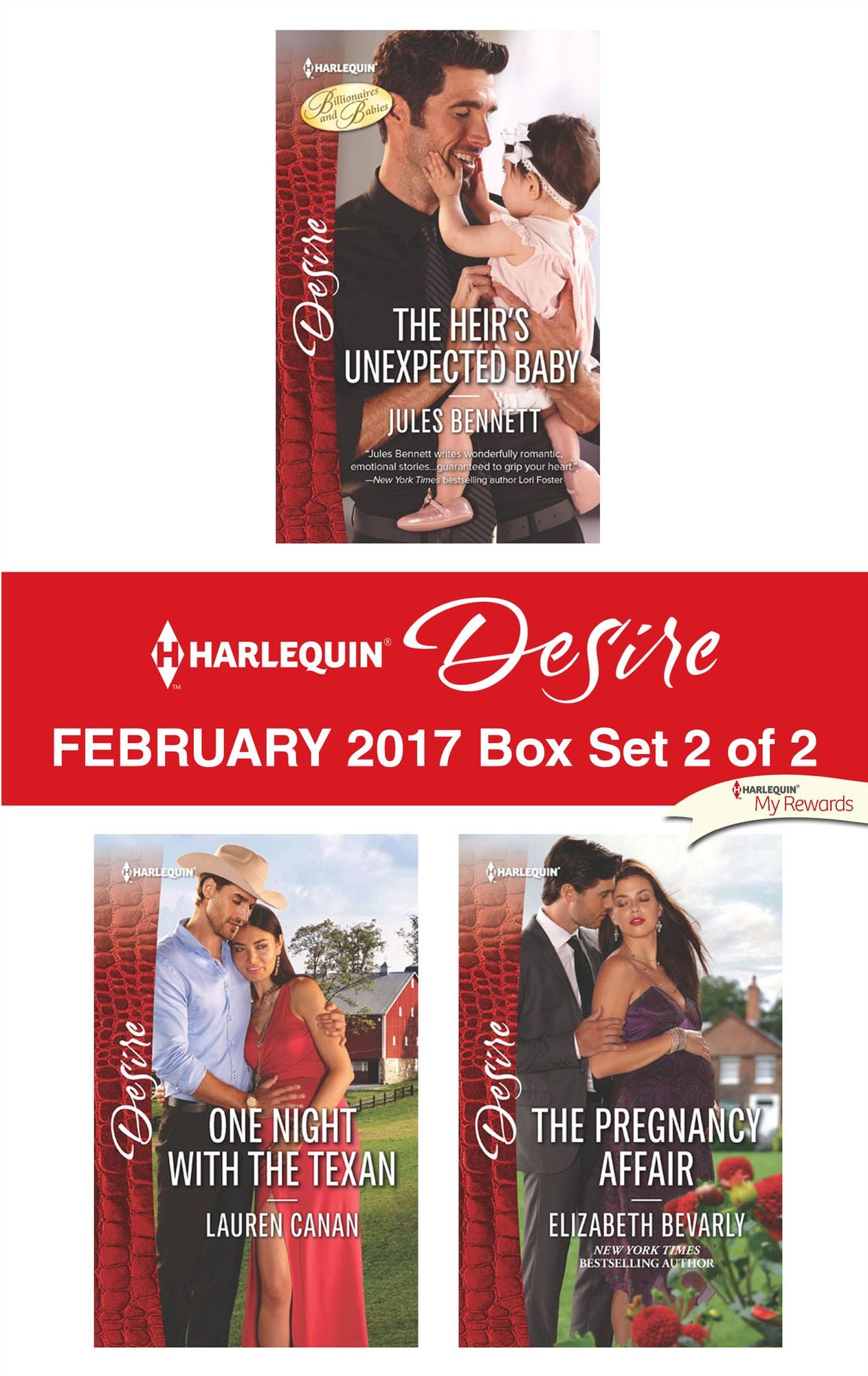 Harlequin Desire February 2017 - Box Set 2 of 2: The Heir's Unexpected BabyOne Night with the TexanThe Pregnancy Affair