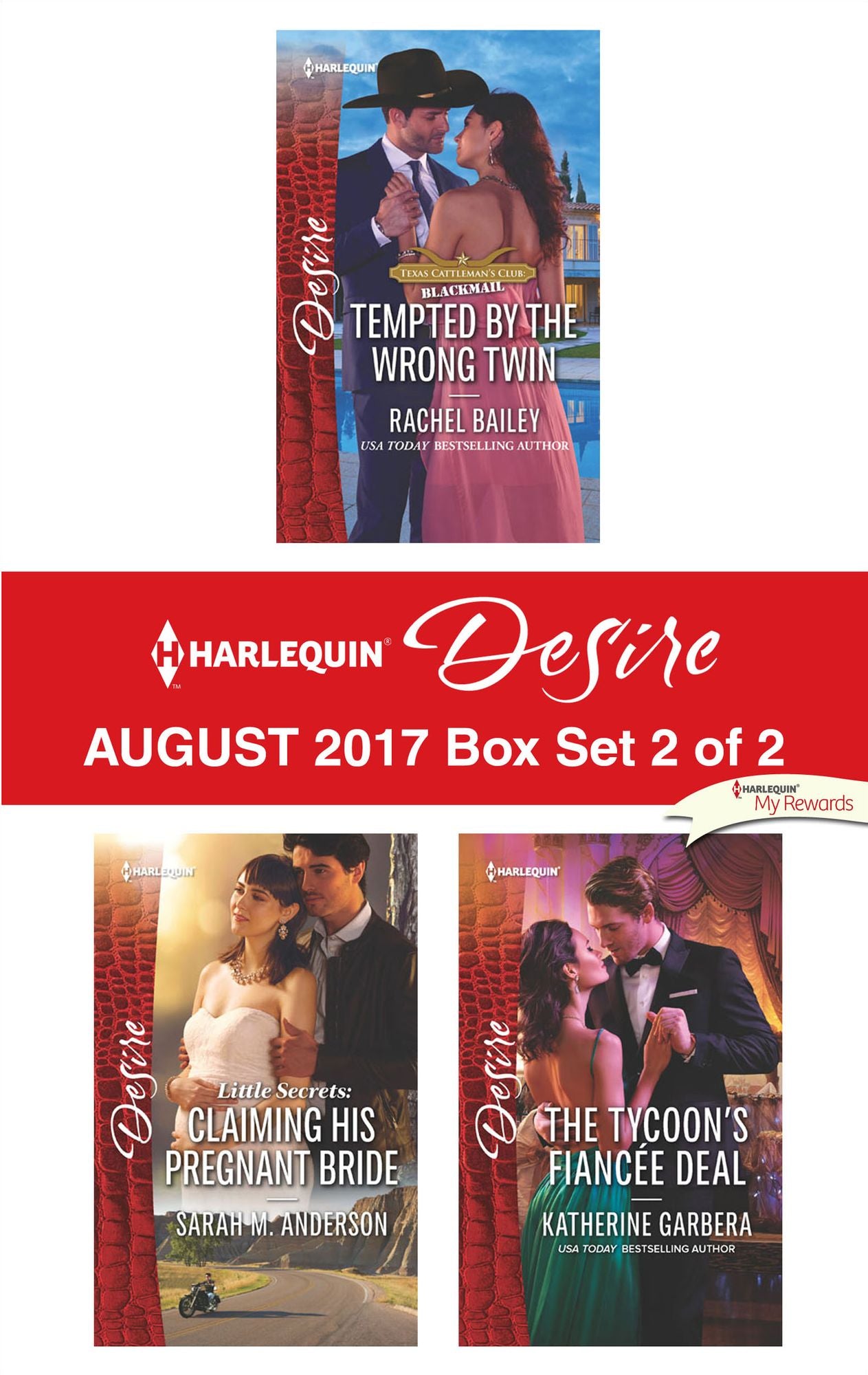Harlequin Desire August 2017 - Box Set 2 of 2: Tempted by the Wrong TwinClaiming His Pregnant BrideThe Tycoon's Fiancée Deal
