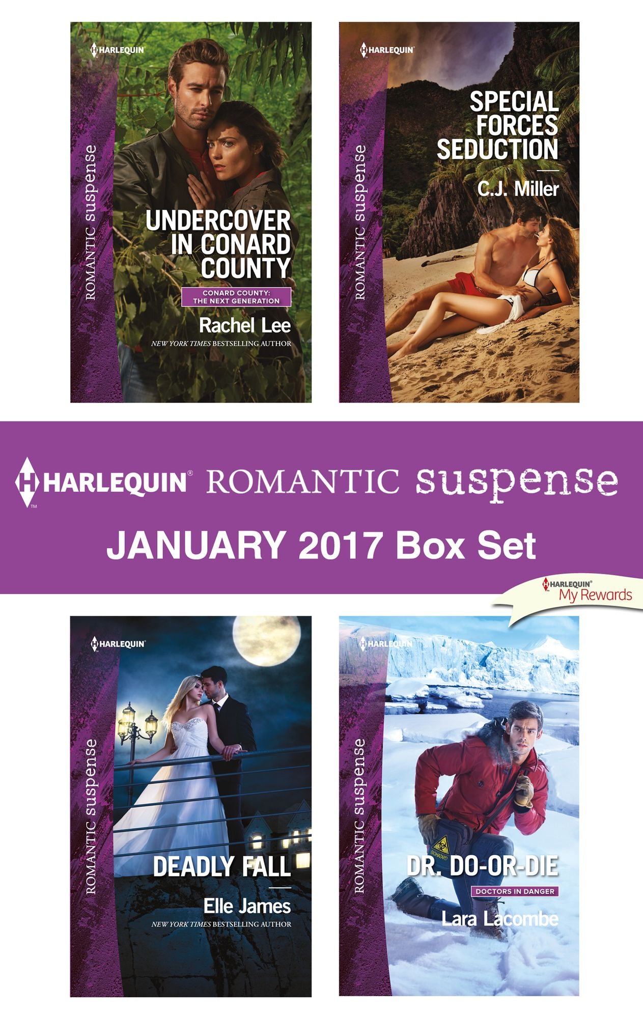 Harlequin Romantic Suspense January 2017 Box Set: Undercover in Conard CountyDeadly FallSpecial Forces SeductionDr. Do-or-Die