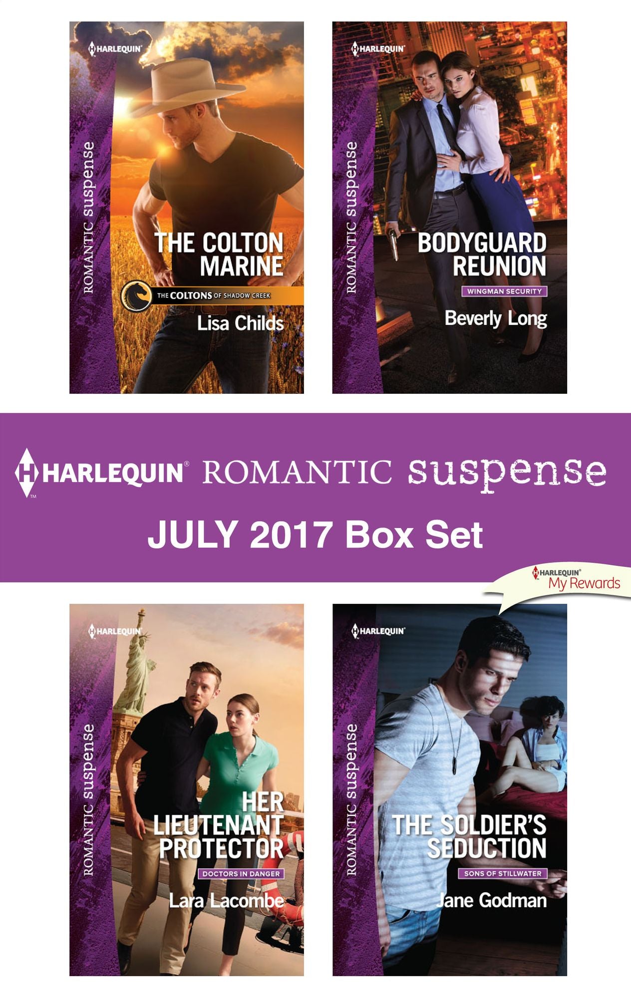 Harlequin Romantic Suspense July 2017 Box Set: The Colton MarineHer Lieutenant ProtectorBodyguard ReunionThe Soldier's Seduction