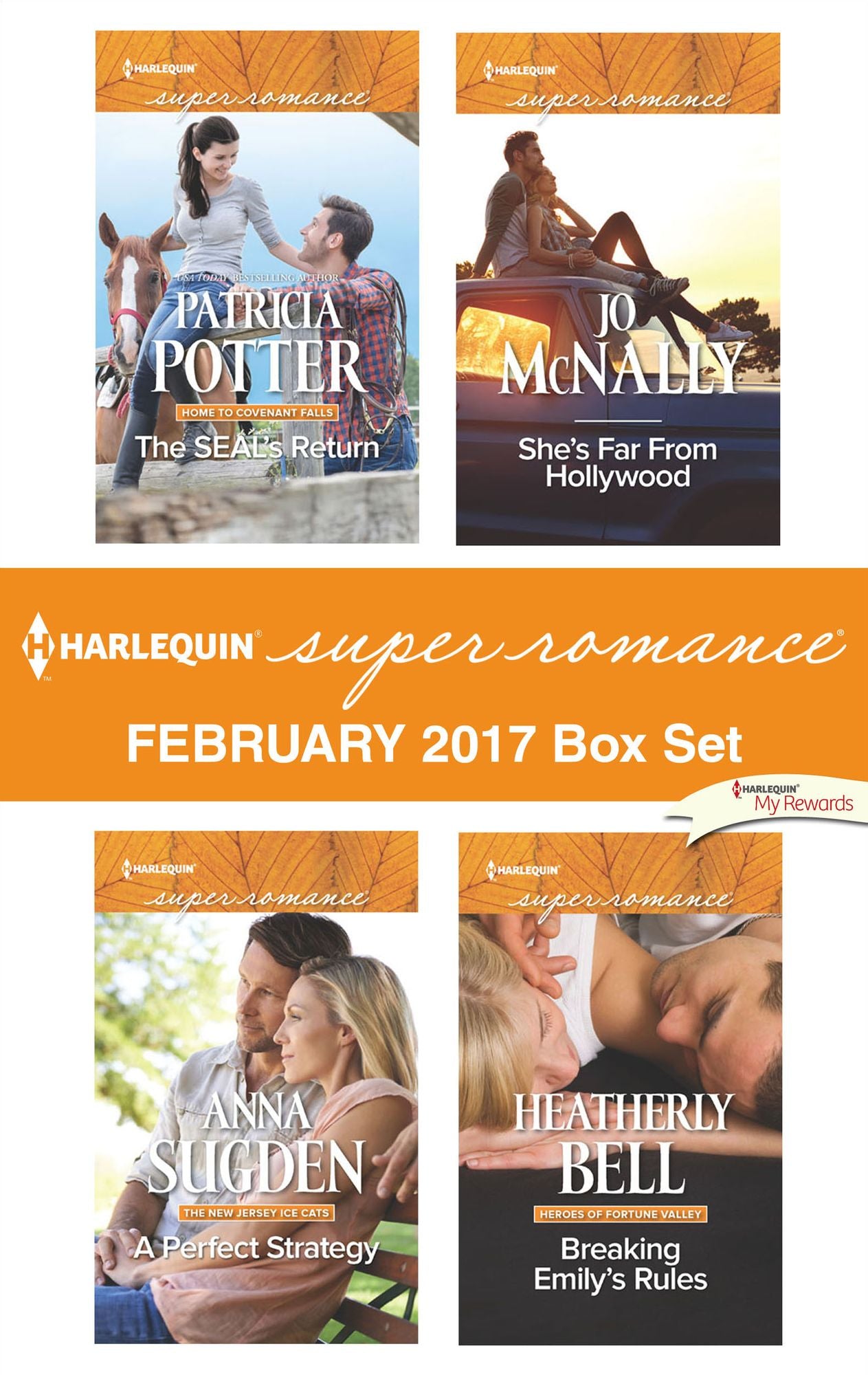 Harlequin Superromance February 2017 Box Set: The SEAL's ReturnA Perfect StrategyShe's Far From HollywoodBreaking Emily's Rules