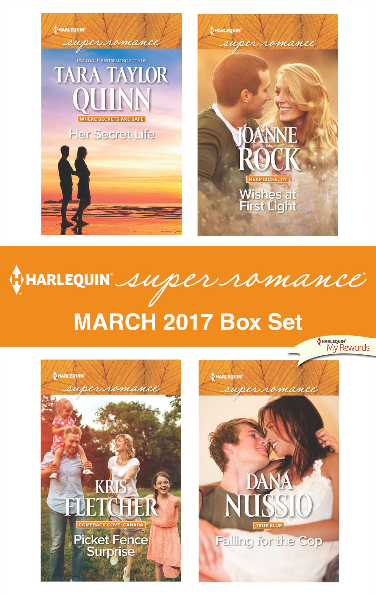 Harlequin Superromance March 2017 Box Set: Her Secret LifePicket Fence SurpriseWishes at First LightFalling for the Cop