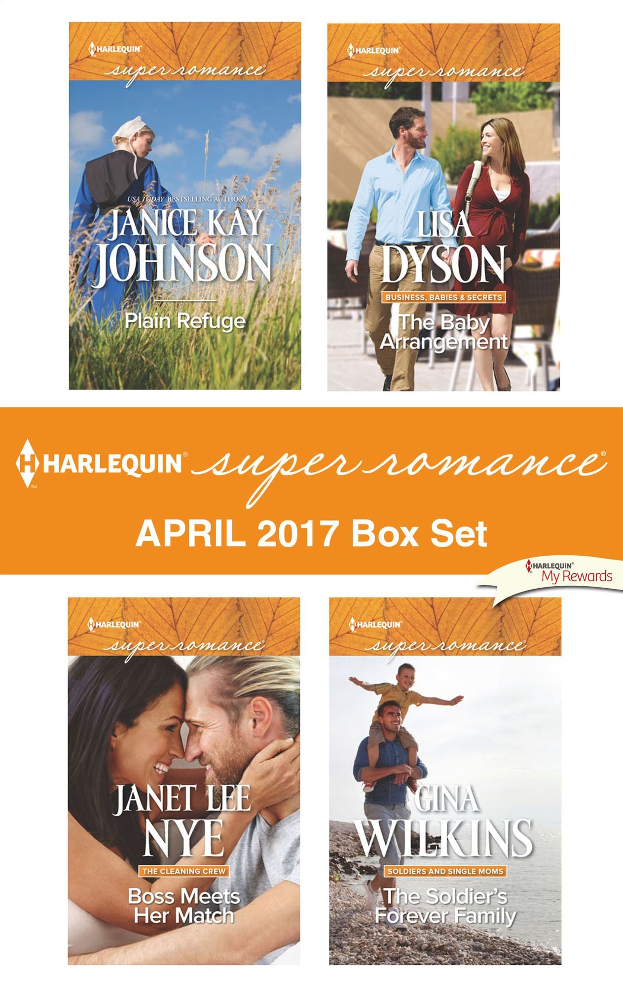 Harlequin Superromance April 2017 Box Set: Plain RefugeBoss Meets Her MatchThe Baby ArrangementThe Soldier's Forever Family