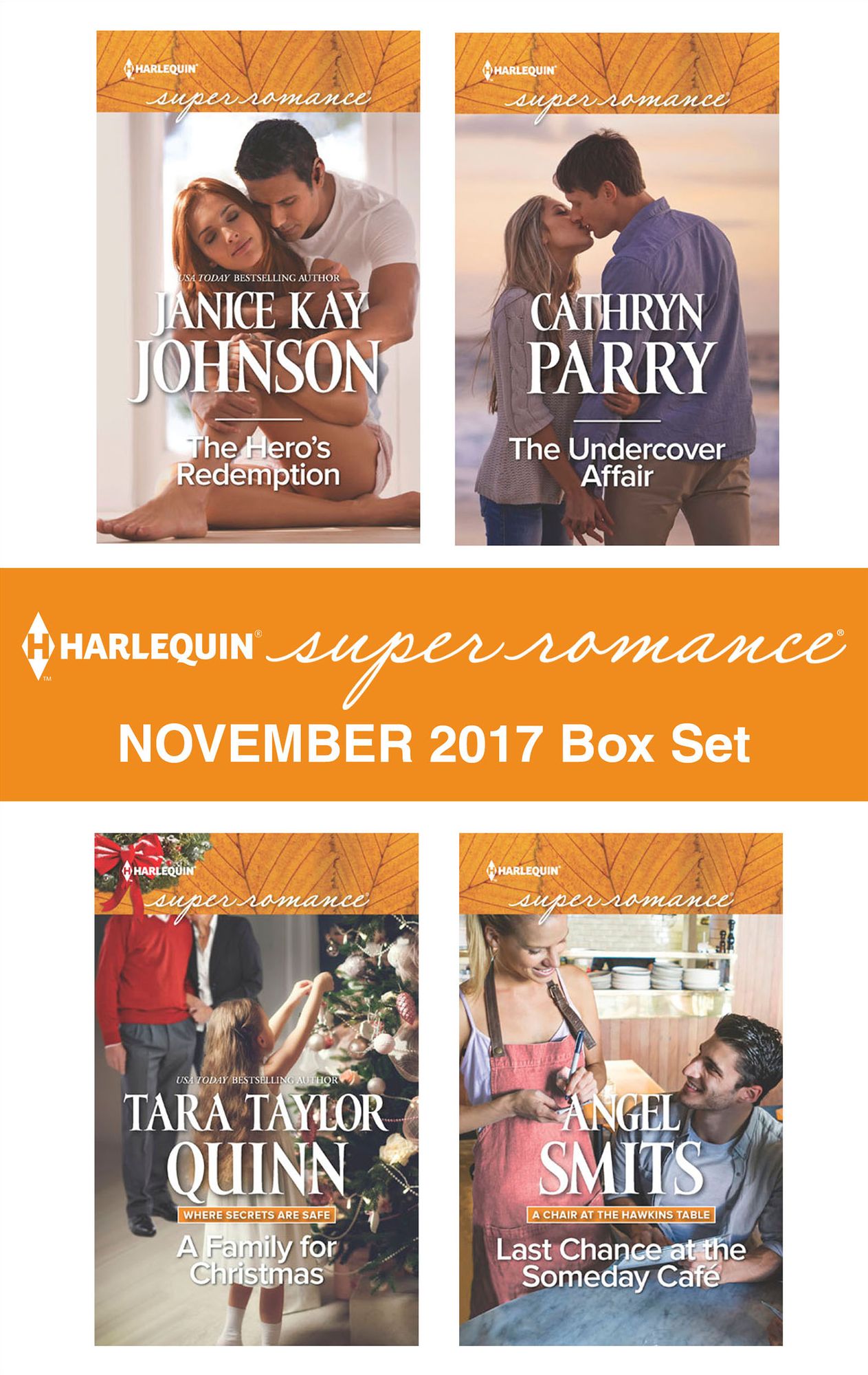 Harlequin Superromance November 2017 Box Set: The Hero's RedemptionA Family for ChristmasThe Undercover AffairLast Chance at the Someday Café