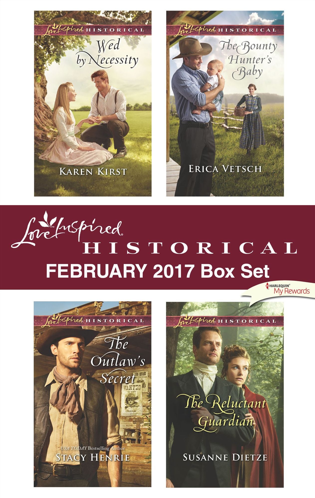 Love Inspired Historical February 2017 Box Set: Wed by NecessityThe Outlaw's SecretThe Bounty Hunter's BabyThe Reluctant Guardian