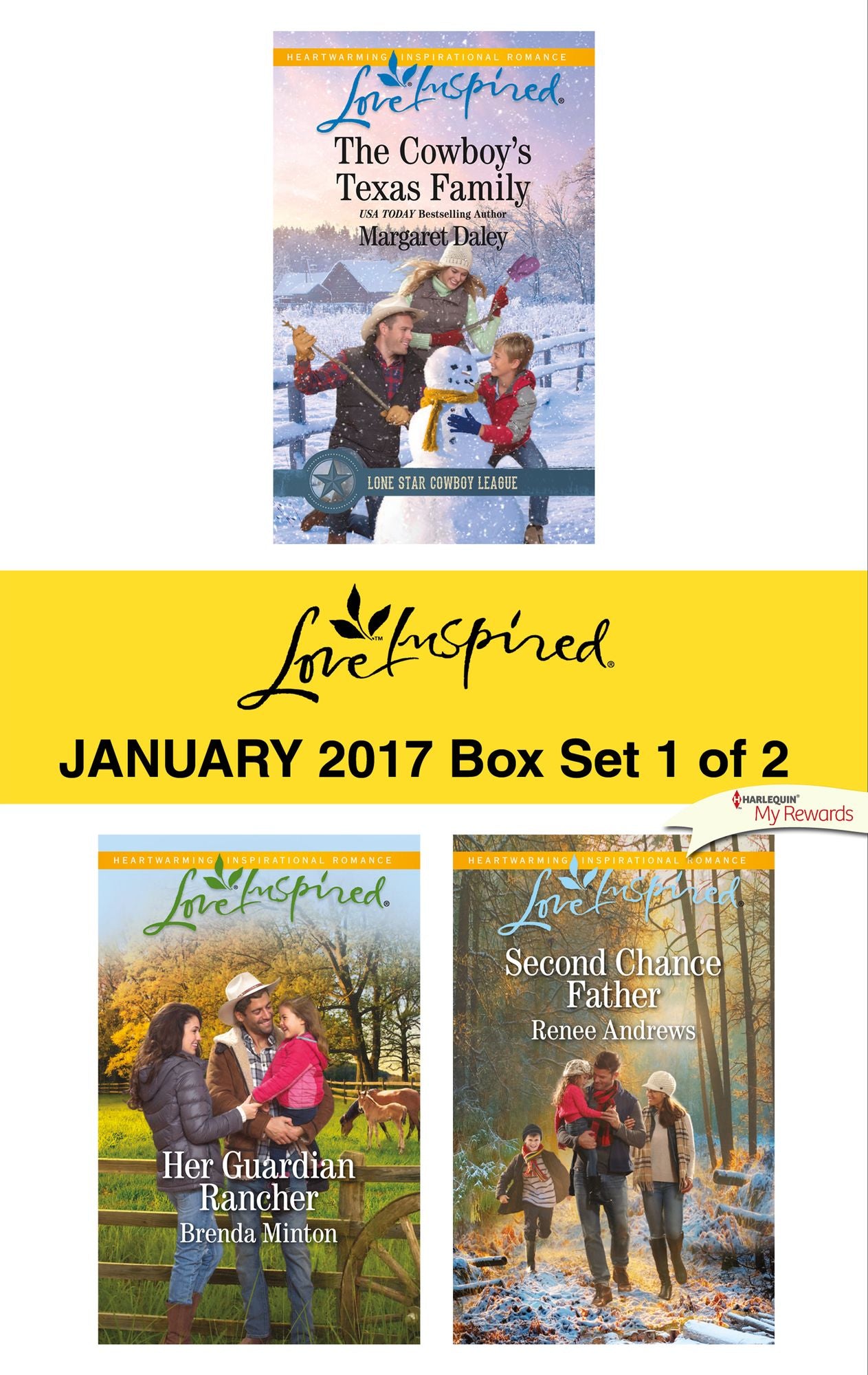 Harlequin Love Inspired January 2017-Box Set 1 of 2: The Cowboy's Texas FamilyHer Guardian RancherSecond Chance Father