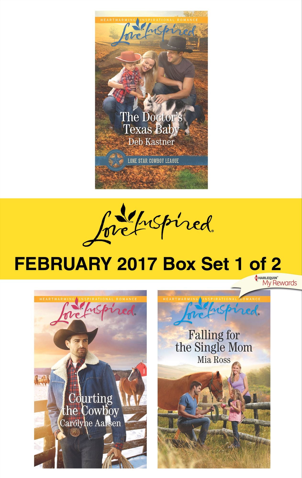 Harlequin Love Inspired February 2017 - Box Set 1 of 2: The Doctor's Texas BabyCourting the CowboyFalling for the Single Mom