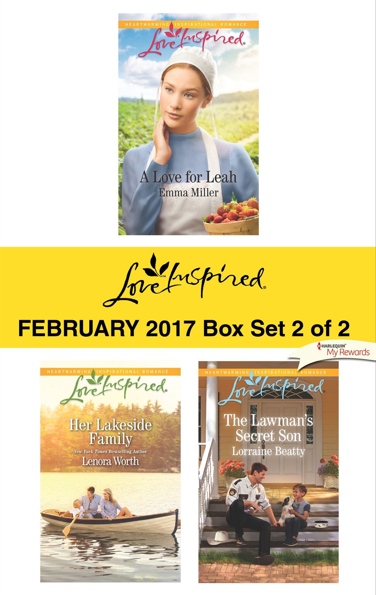 Harlequin Love Inspired February 2017 - Box Set 2 of 2: A Love for LeahHer Lakeside FamilyThe Lawman's Secret Son