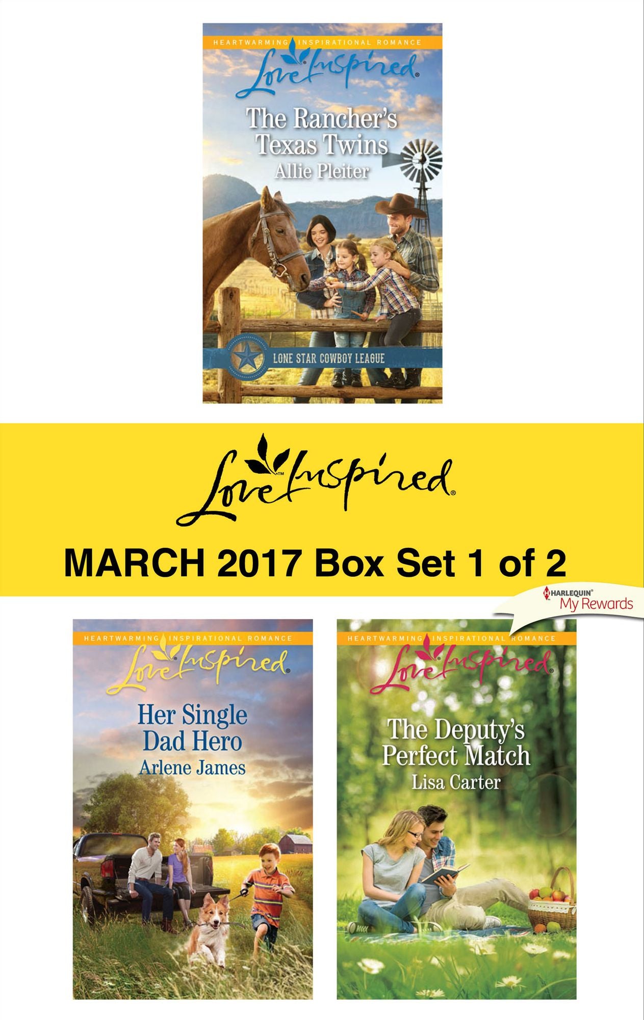 Harlequin Love Inspired March 2017 - Box Set 1 of 2: The Rancher's Texas TwinsHer Single Dad HeroThe Deputy's Perfect Match