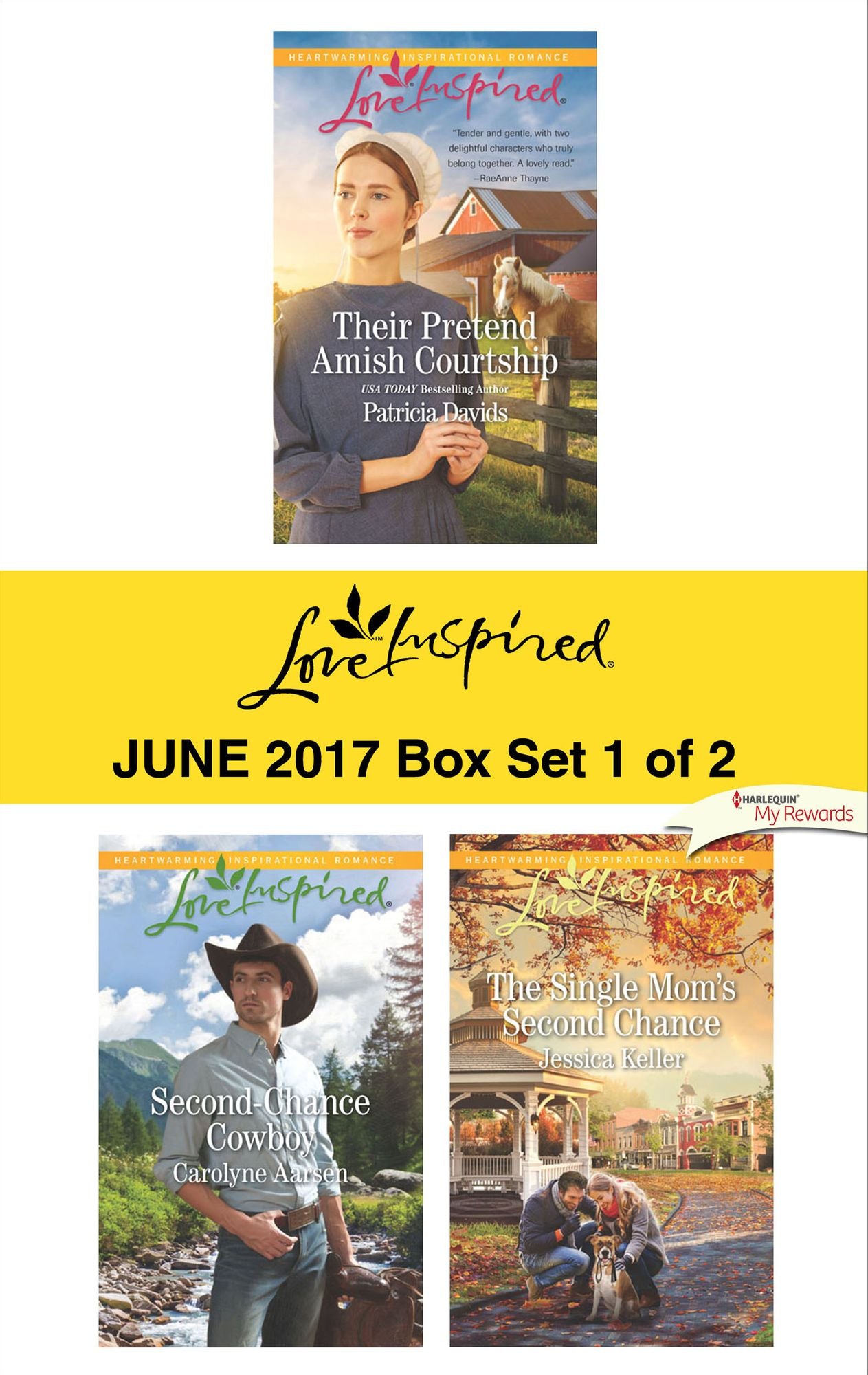 Harlequin Love Inspired June 2017 - Box Set 1 of 2: Their Pretend Amish CourtshipSecond-Chance CowboyThe Single Mom's Second Chance